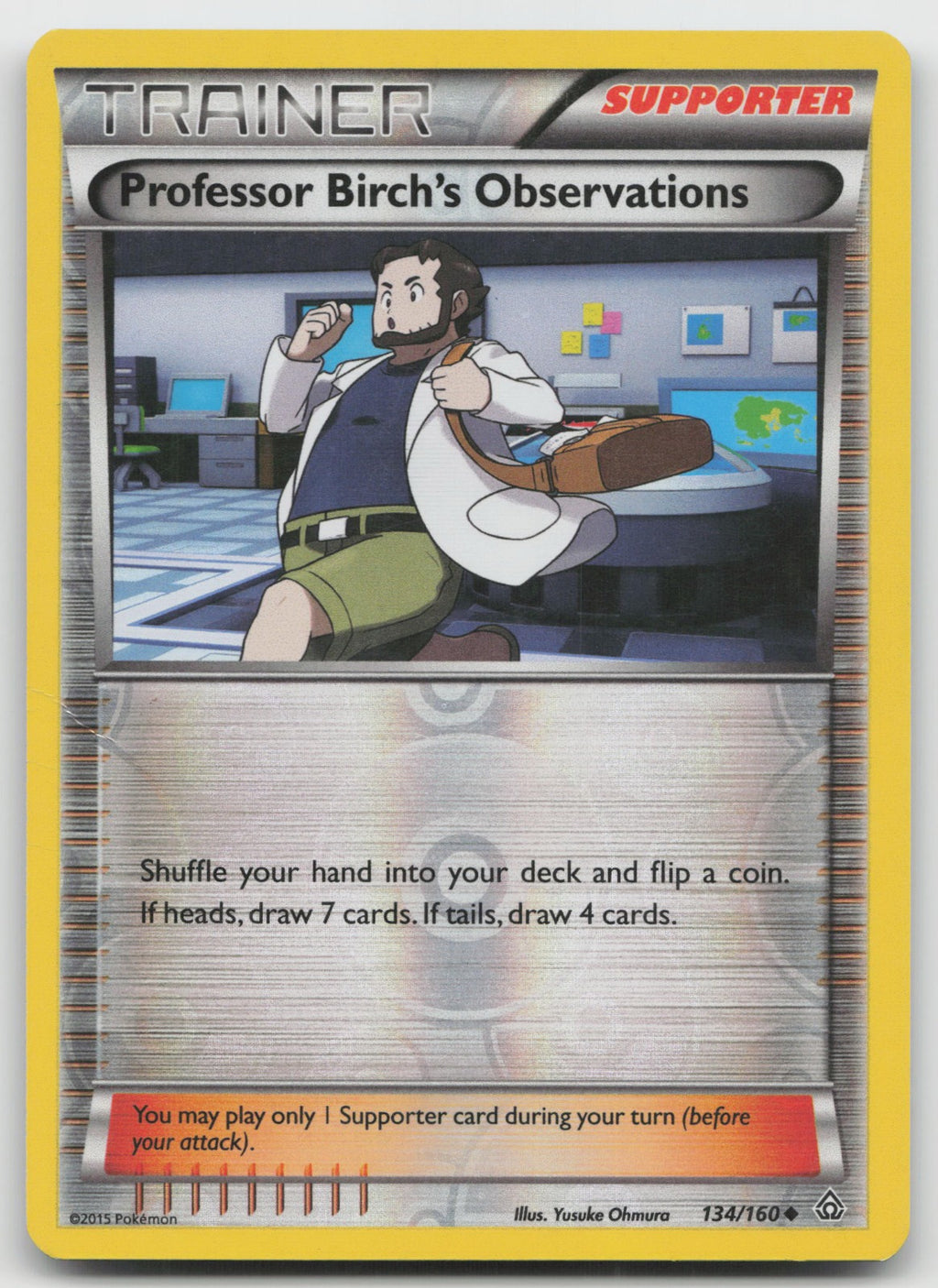 Professor Birch's Observations Uncommon Reverse Holo XY Primal Clash 134/160 MP