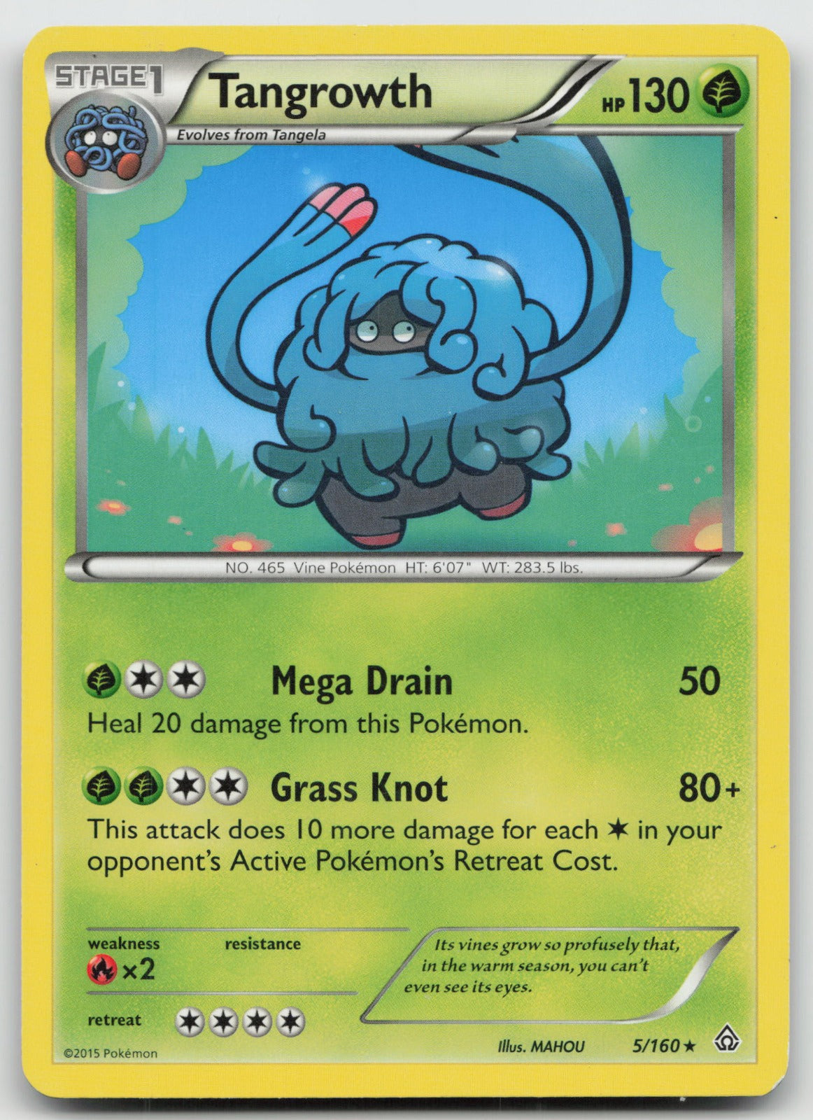 Tangrowth Rare XY - Primal Clash 5/160 LP