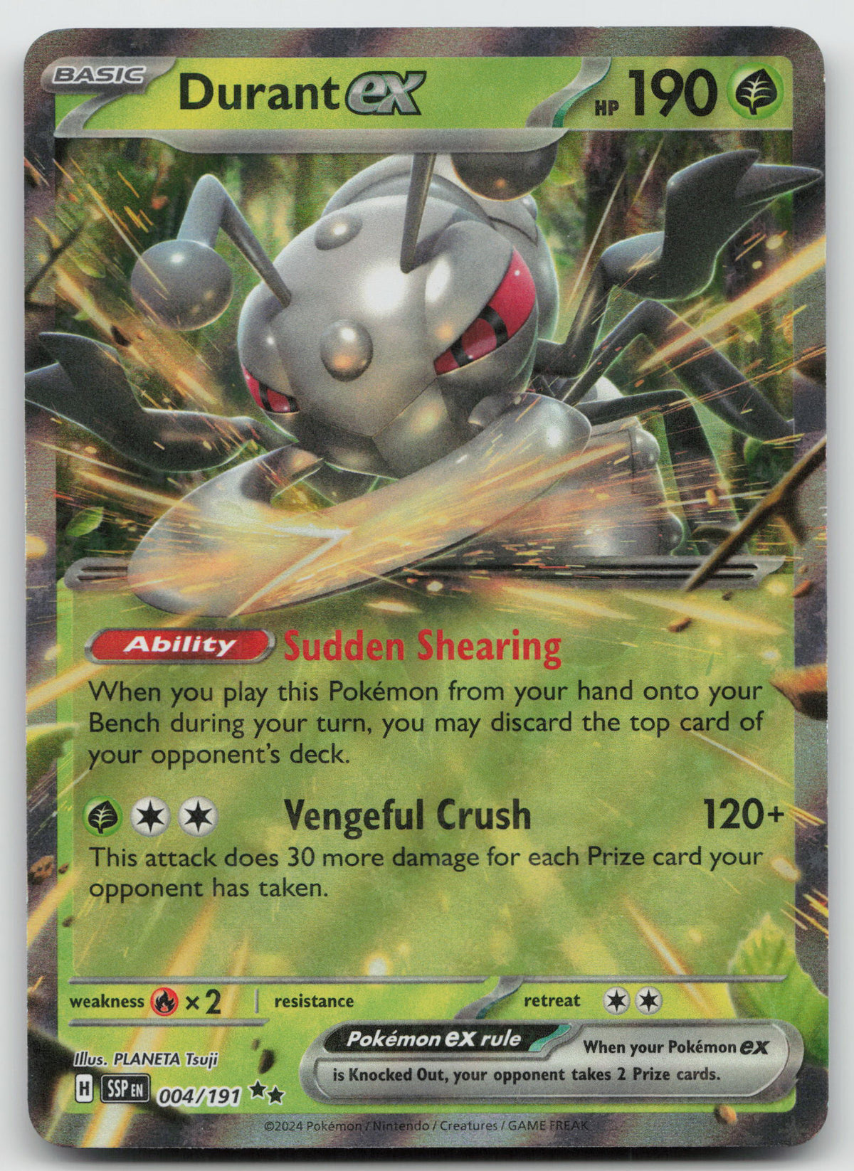 Durant ex - Double Rare Holo SV08: Surging Sparks 004/191 NM