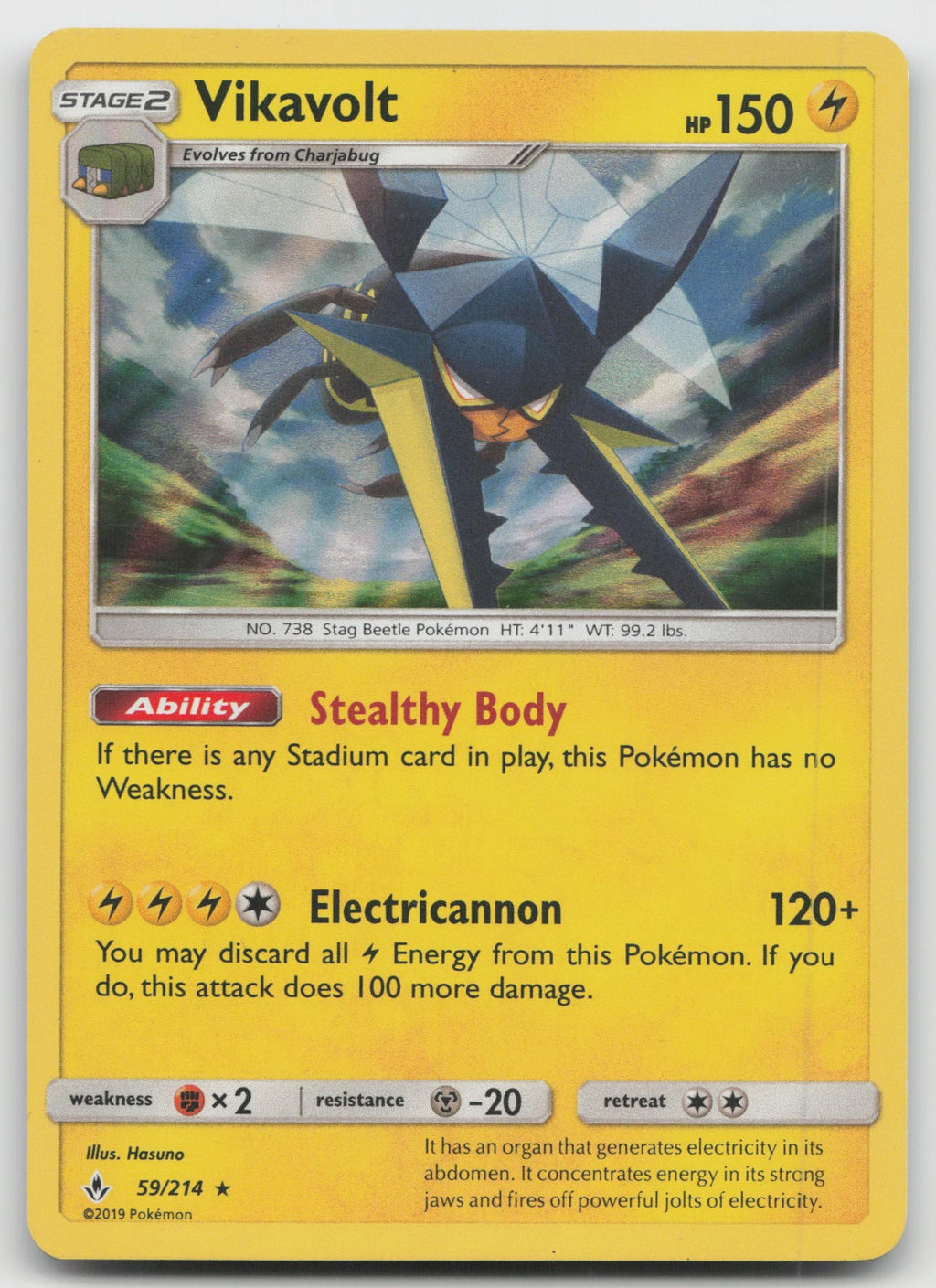Vikavolt Holo Rare SM - Unbroken Bonds 59/214 NM