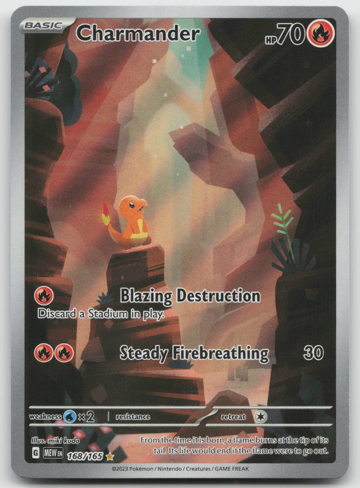 Charmander Holo Illustration Rare SV: Scarlet & Violet 151 168/165 NM