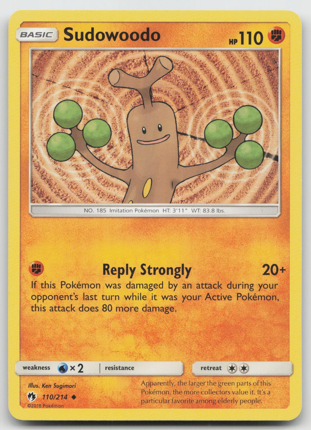 Sudowoodo Uncommon SM - Lost Thunder 110/214 NM