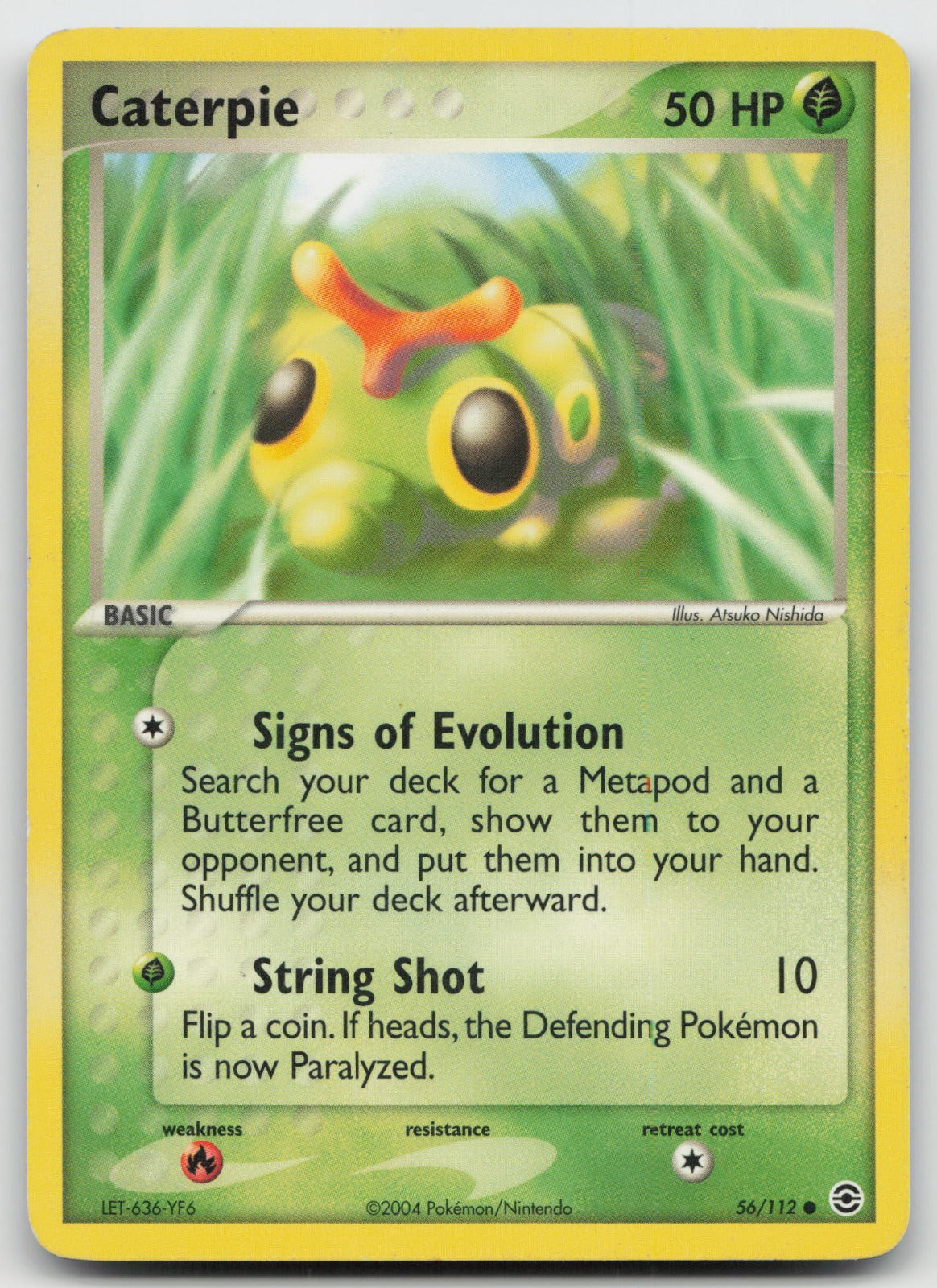 Caterpie Common FireRed & LeafGreen 56/112 DMG