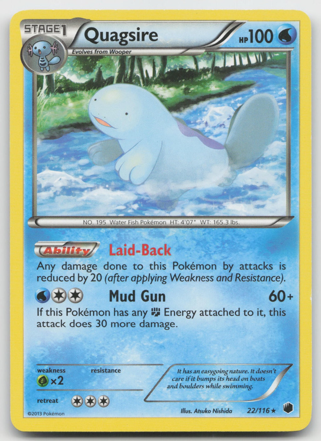 Quagsire Rare Plasma Freeze 22/116 LP