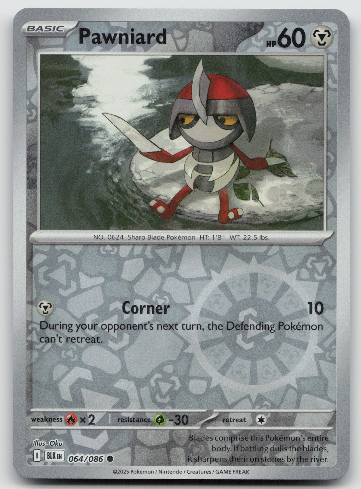 Pawniard Common Reverse Holo SV: Black Bolt 064/086 NM