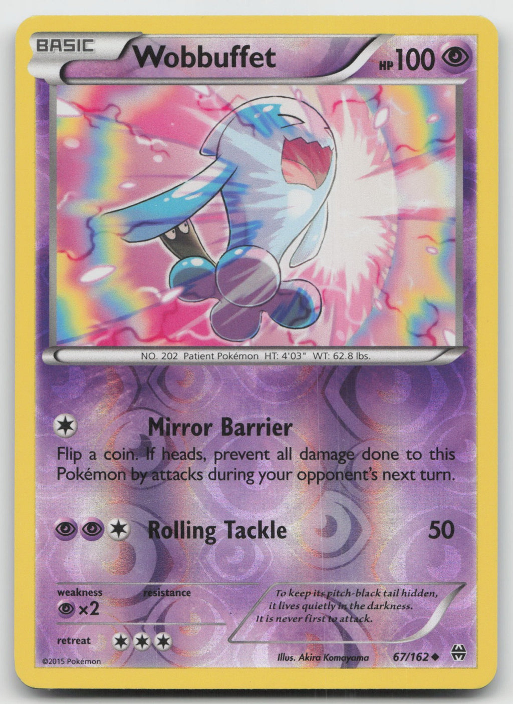 Wobbuffet Uncommon Reverse Holo XY - BREAKthrough 67/162 LP