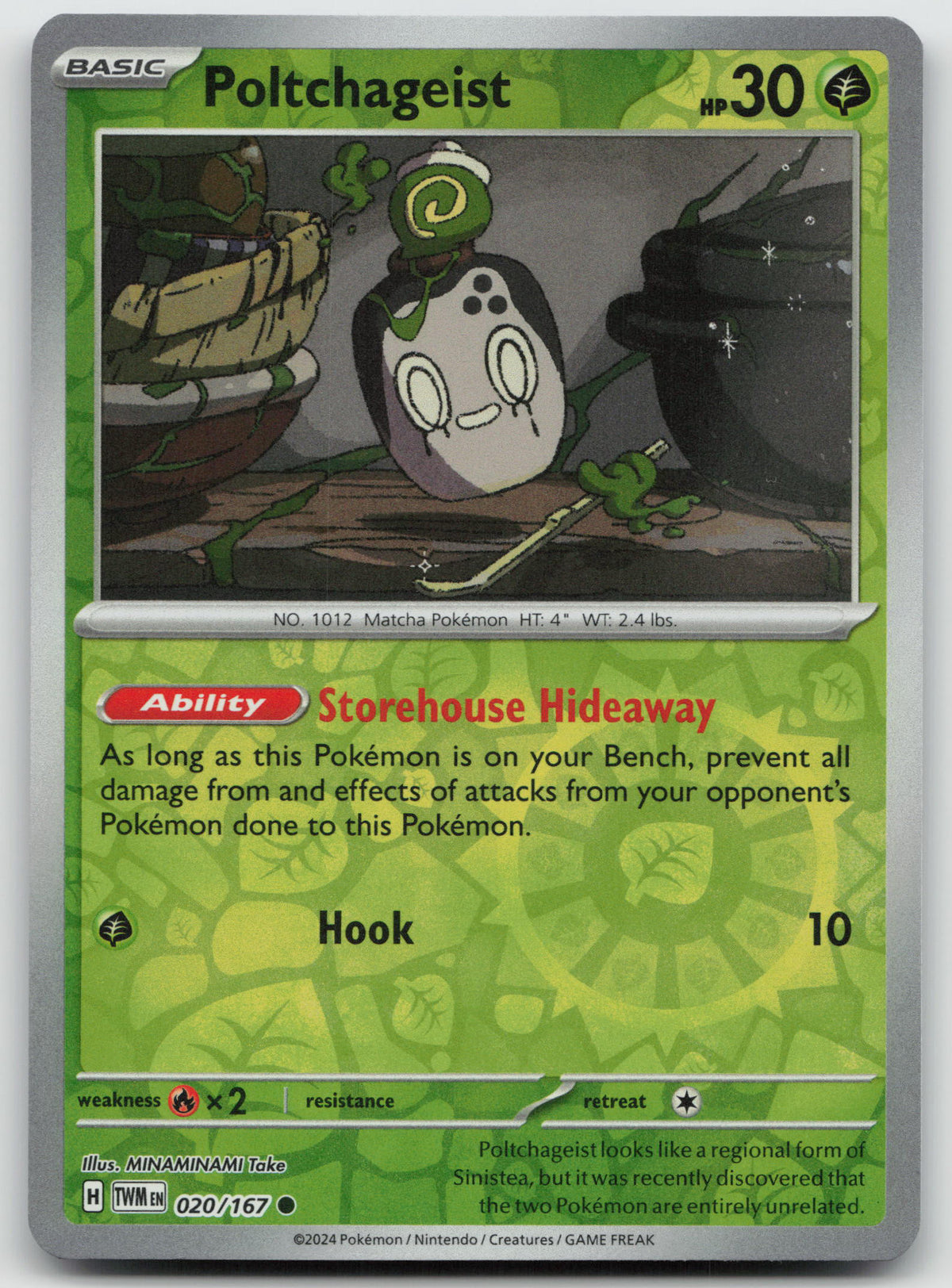 Poltchageist Common Reverse Holo SV06: Twilight Masquerade 020/167 NM