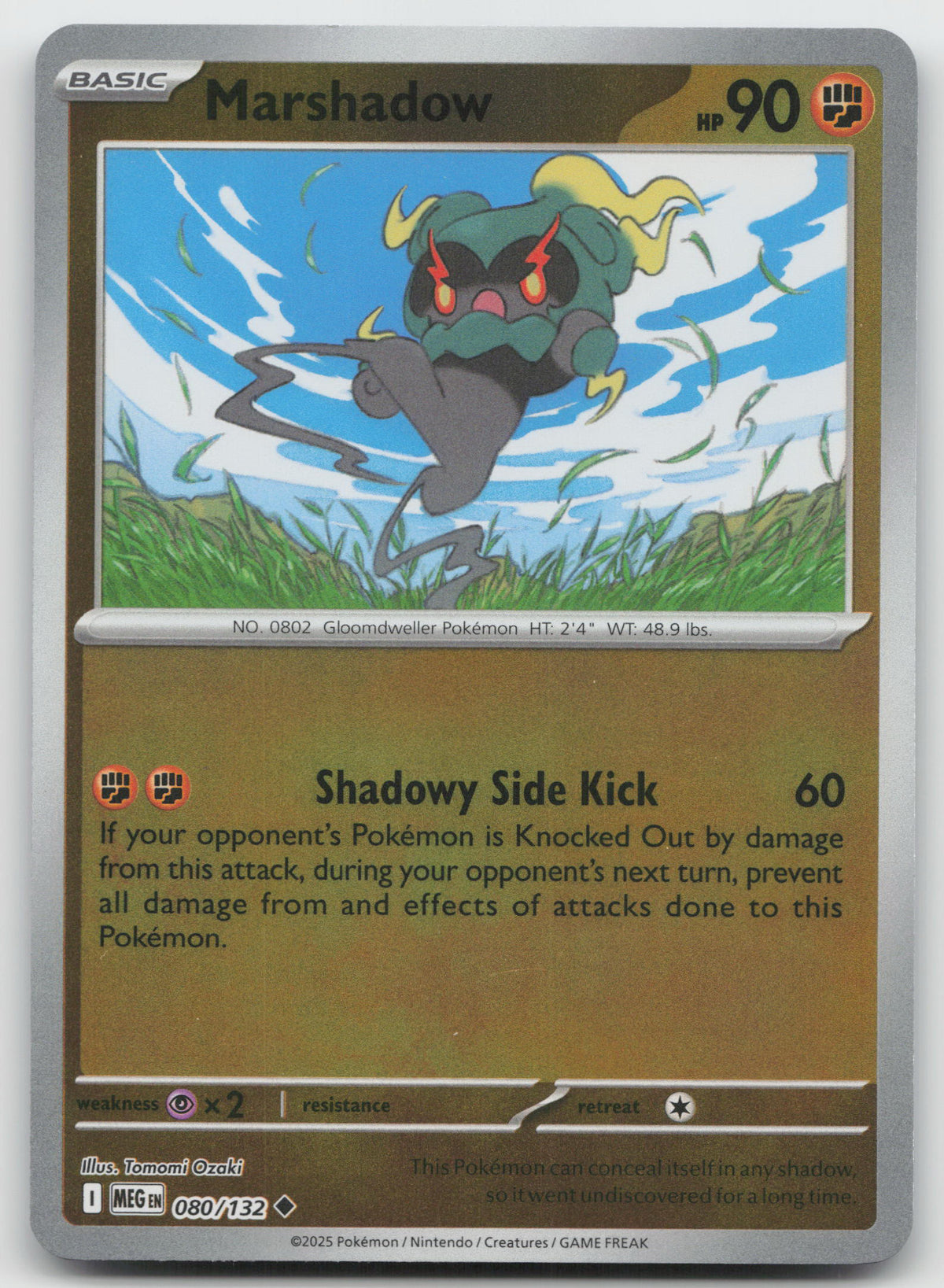 Marshadow Uncommon Reverse Holo ME01: Mega Evolution 080/132 NM