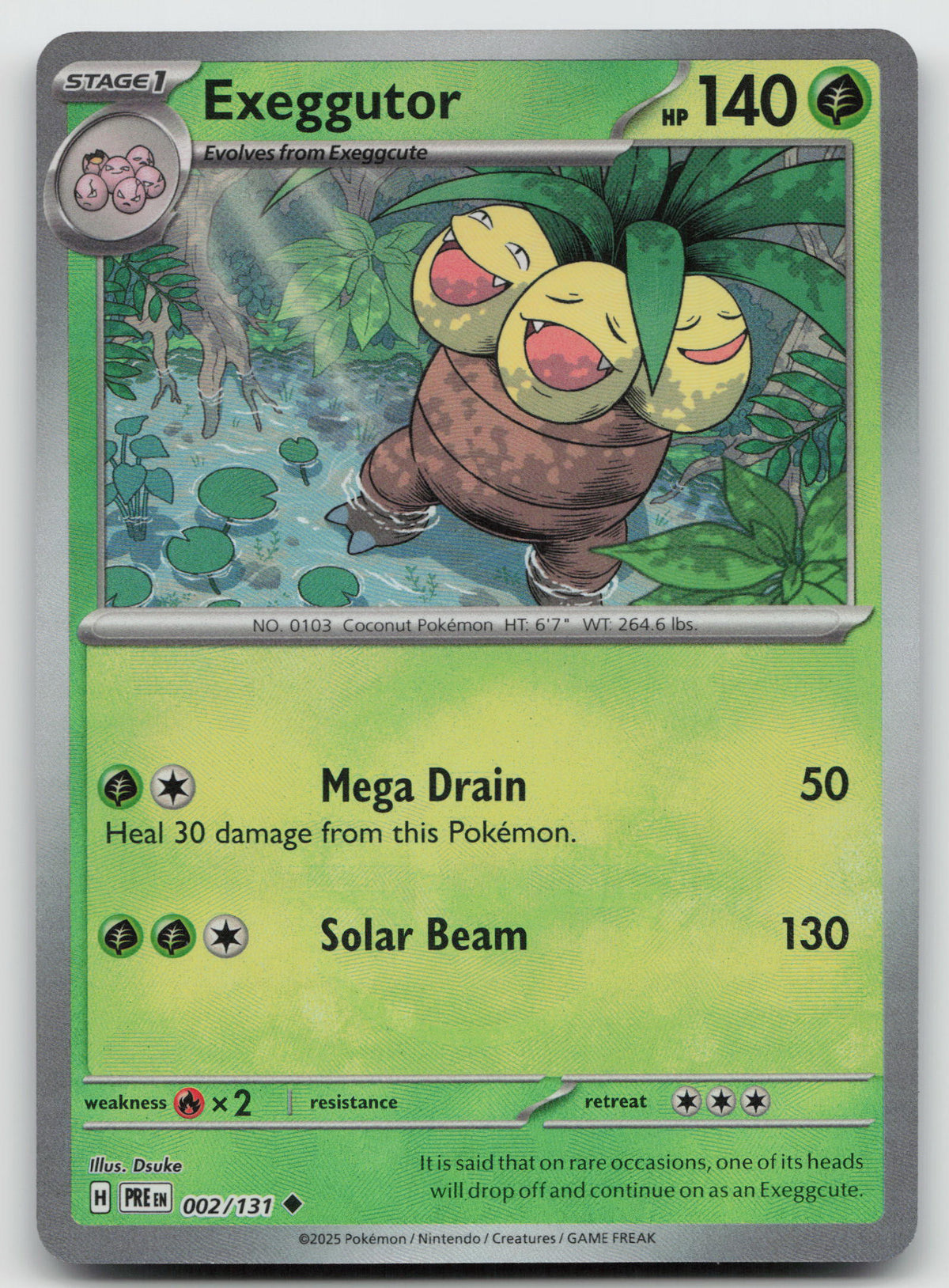 Exeggutor (Poke Ball Pattern) Uncommon Holo SV: Prismatic Evolutions 002/131 NM
