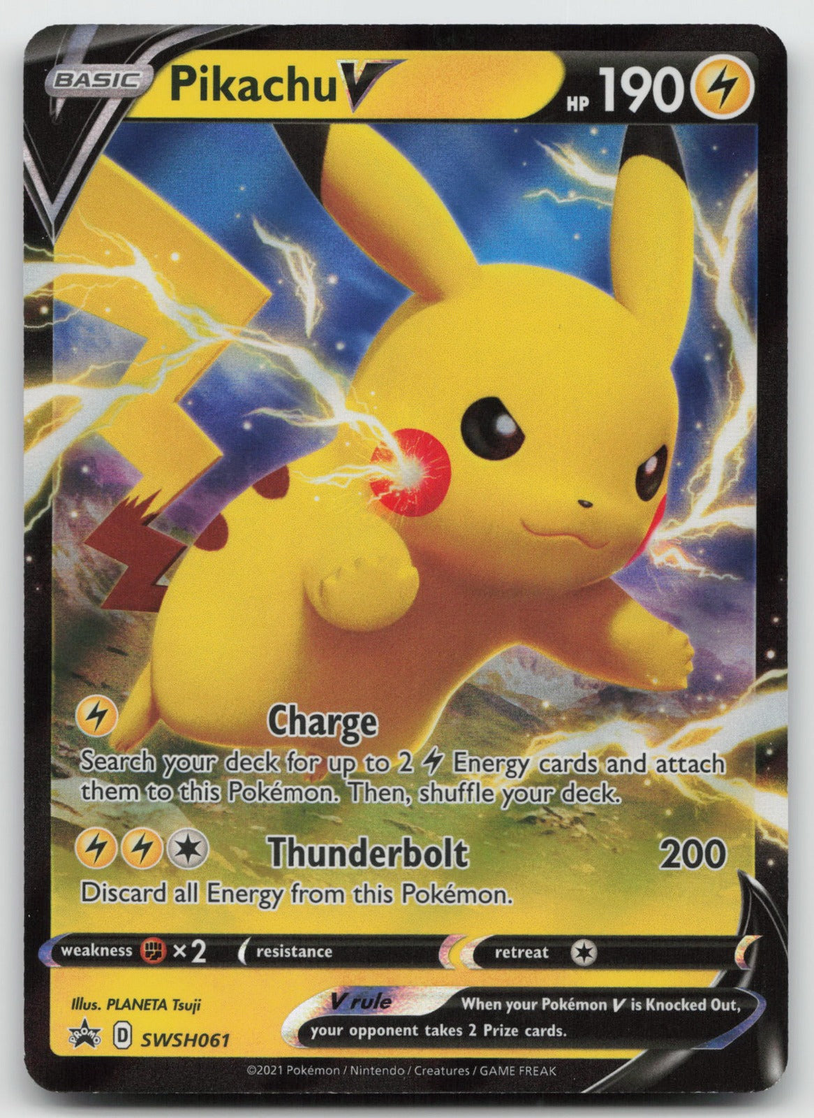 Pikachu V Holo SWSH: Sword & Shield Promo Cards SWSH061 NM