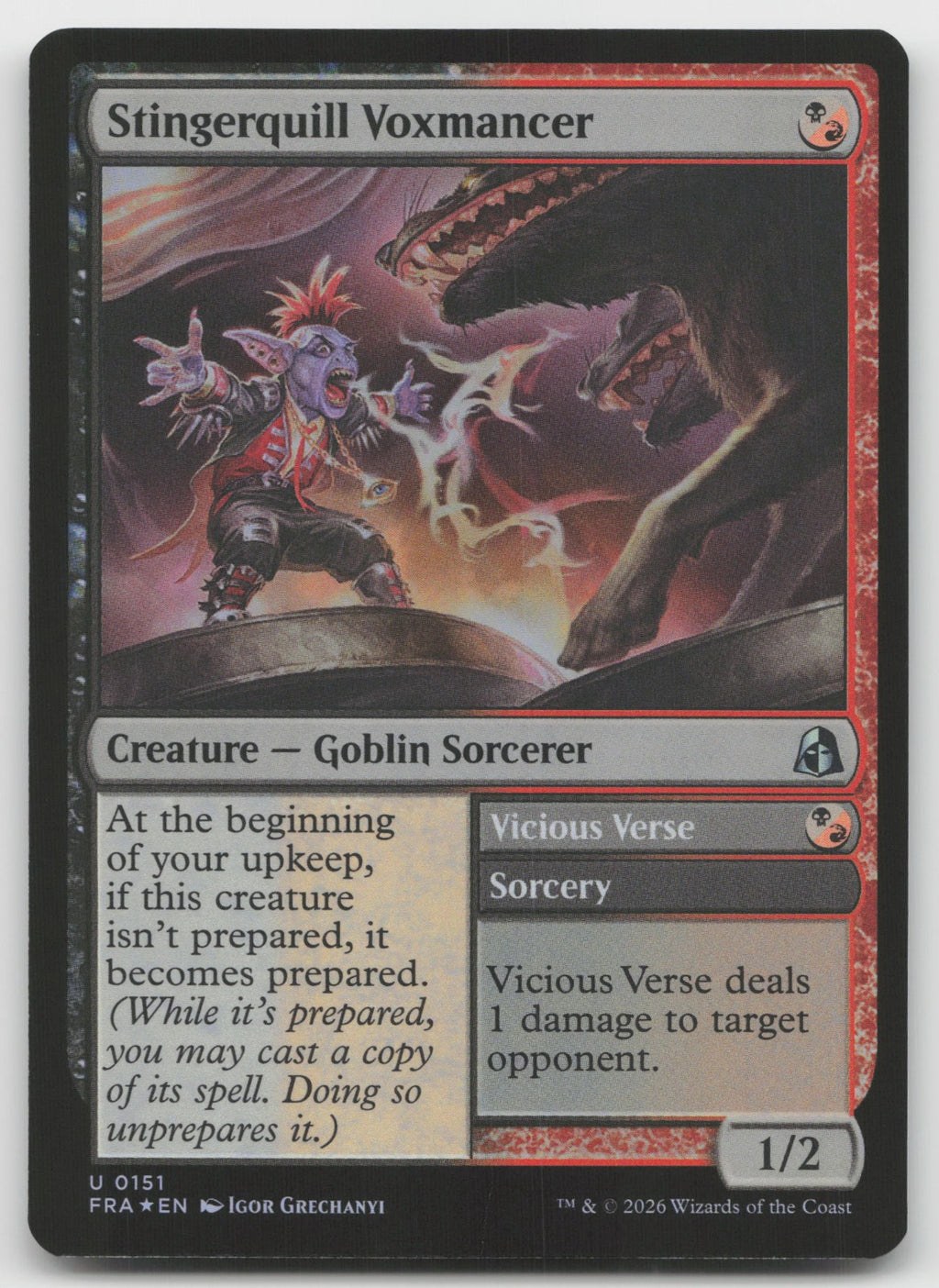Stingerquill Voxmancer U Foil Reality Fracture 151 NM