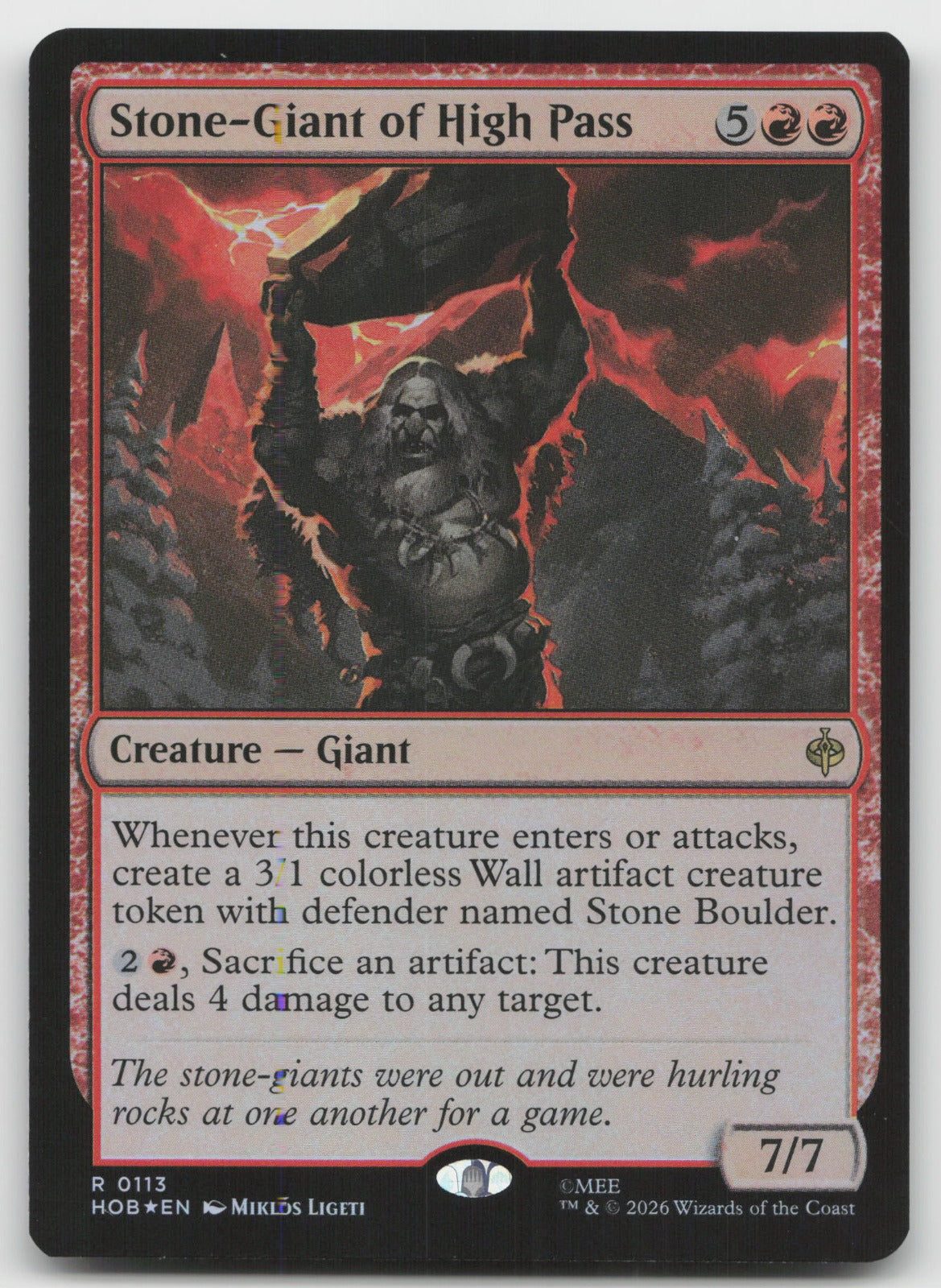 Stone-Giant of High Pass R Foil The Hobbit 113 NM