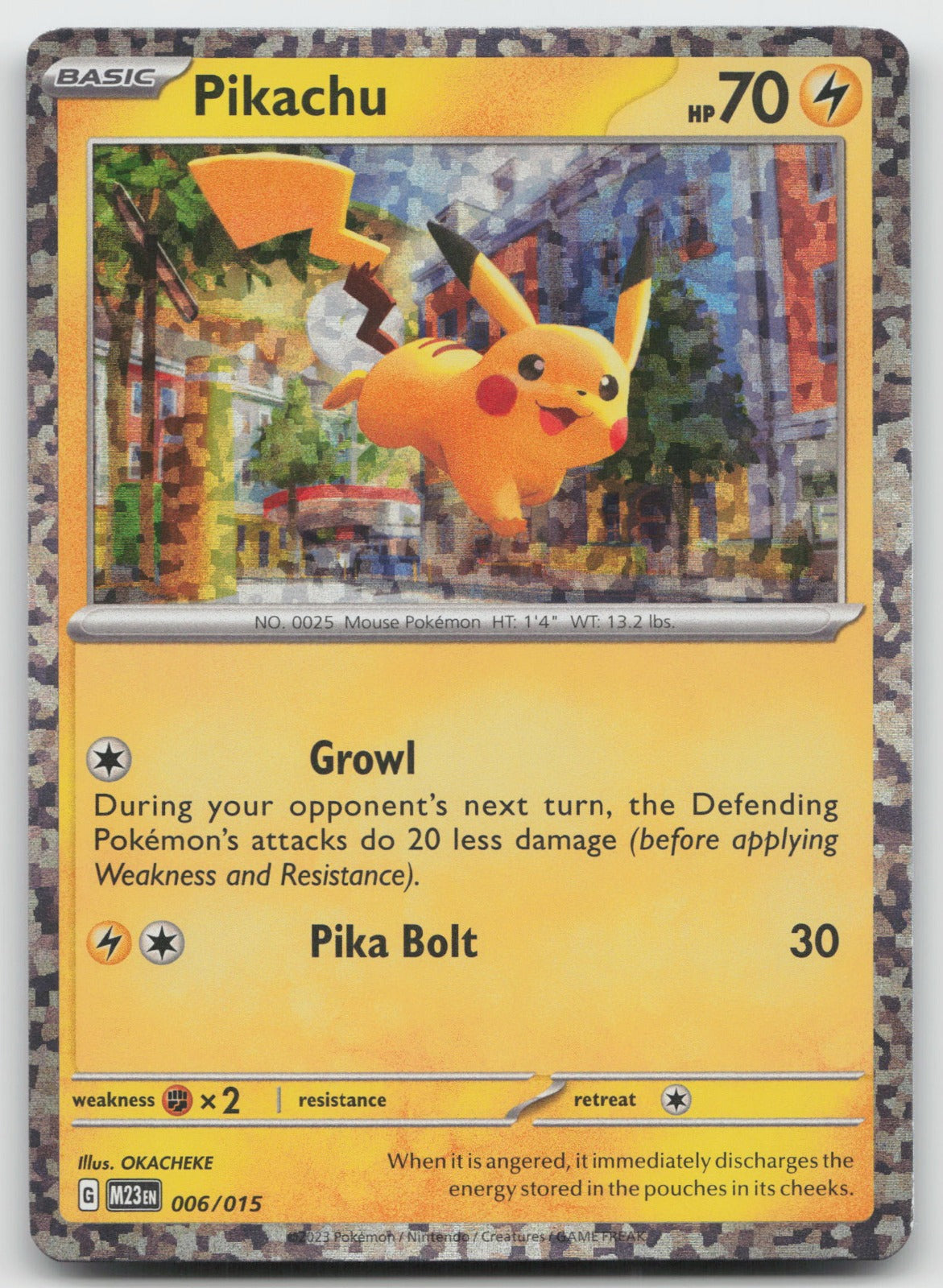 Pikachu Promo Holo McDonald's Promos 2023 006/015 NM