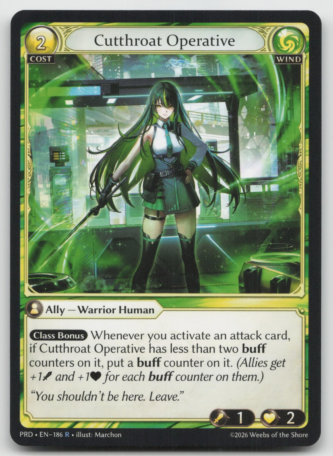 Cutthroat Operative Rare .asphodel/paradise 186 NM