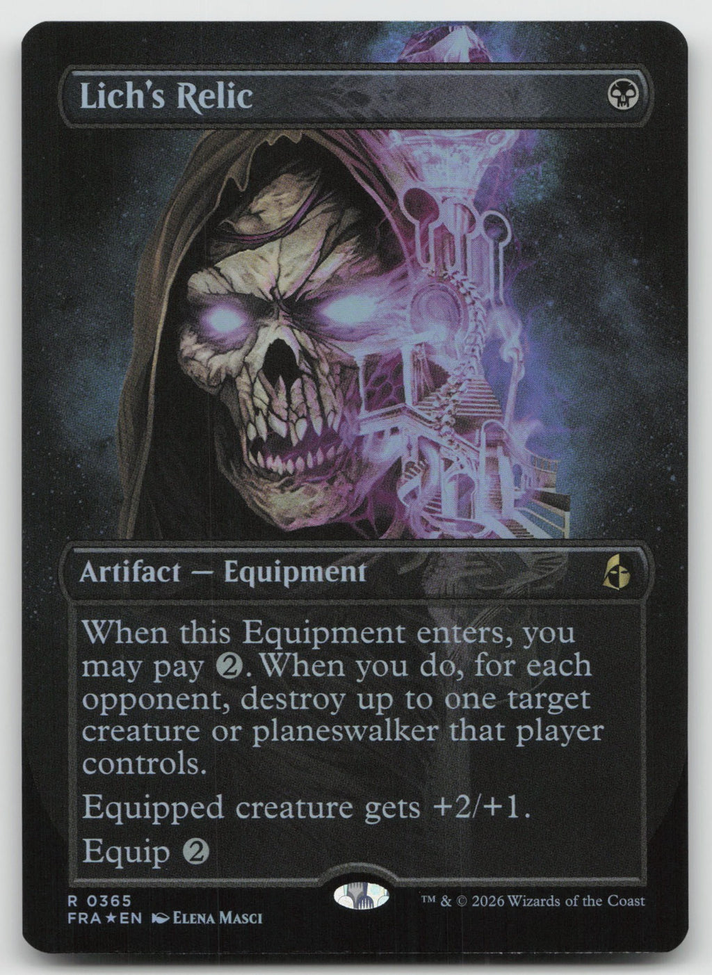 Lich's Relic (Borderless) R Foil Reality Fracture 365 NM