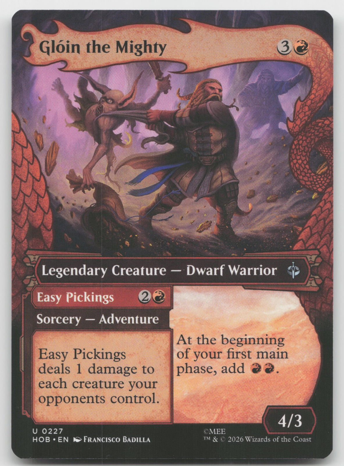 Gloin the Mighty (Showcase) U The Hobbit 227 NM