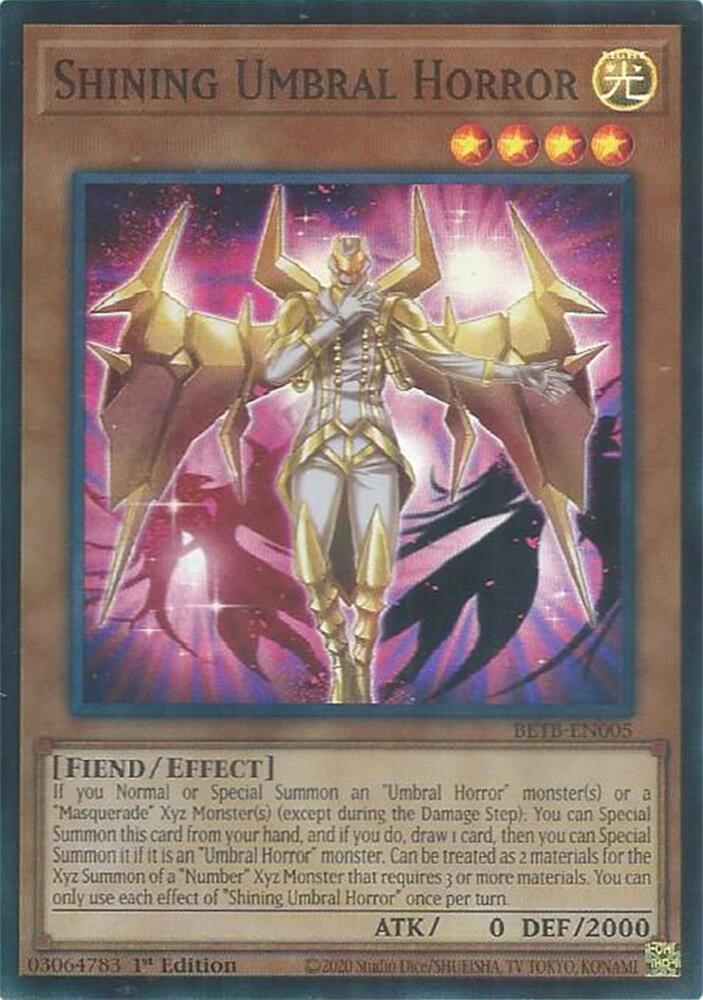Shining Umbral Horror 1st Edition Super Rare Beyond the Brave BETB-EN005 NM