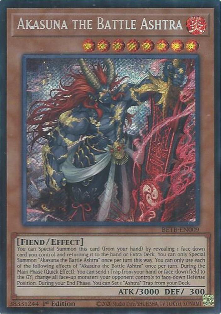 Akasuna the Battle Ashtra 1st Edition Secret Rare Beyond the Brave BETB-EN009 NM