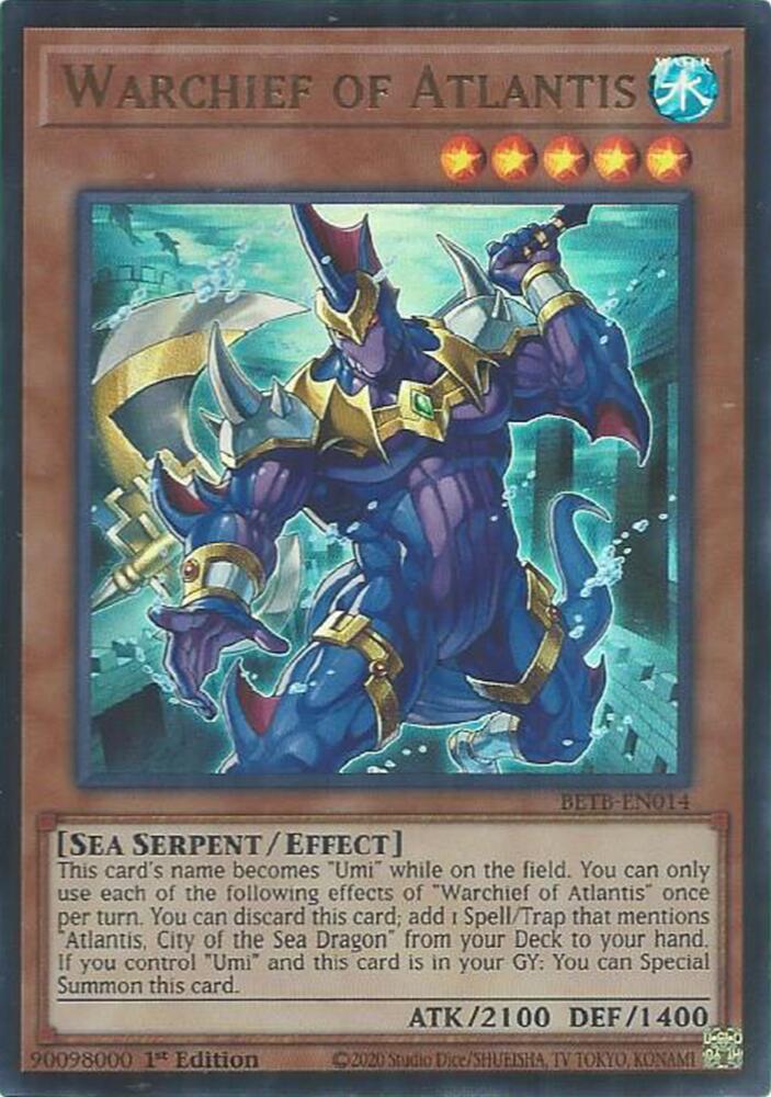 Warchief of Atlantis 1st Edition Ultra Rare Beyond the Brave BETB-EN014 NM