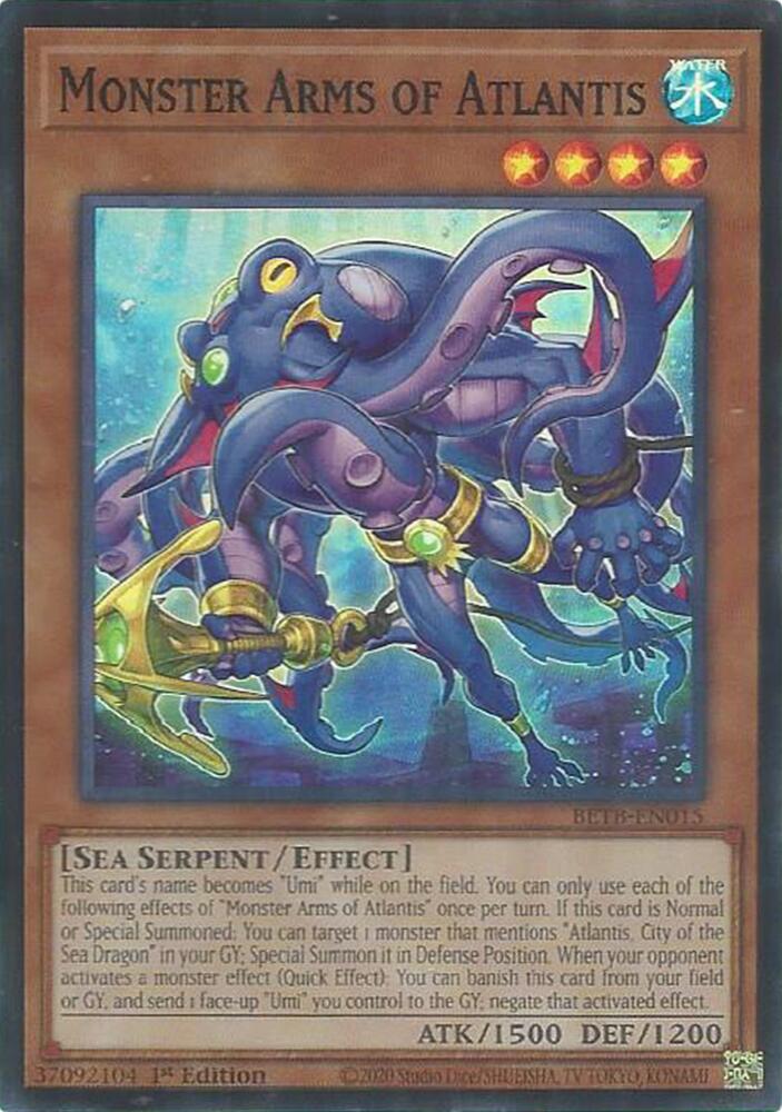 Monster Arms of Atlantis 1st Edition Super Rare Beyond the Brave BETB-EN015 NM