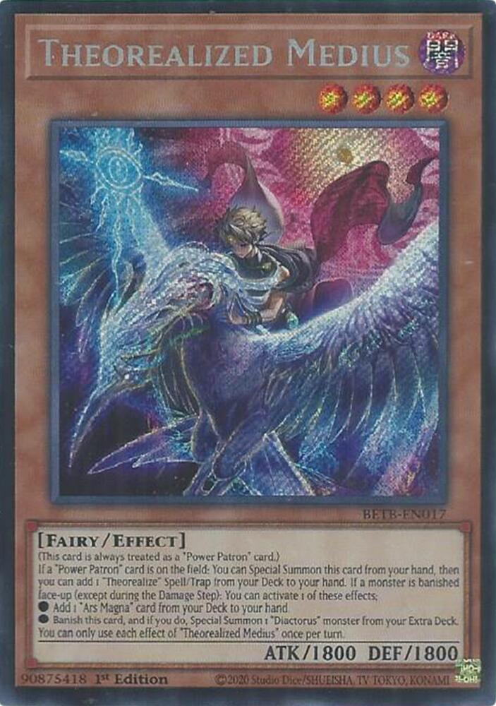 Theorealized Medius 1st Edition Secret Rare Beyond the Brave BETB-EN017 NM