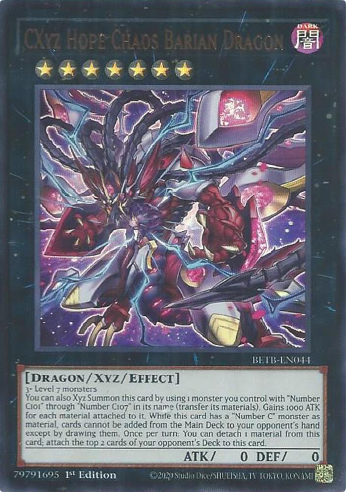 CXyz Hope Chaos Barian Dragon 1st Ultra Rare Beyond the Brave BETB-EN044 NM