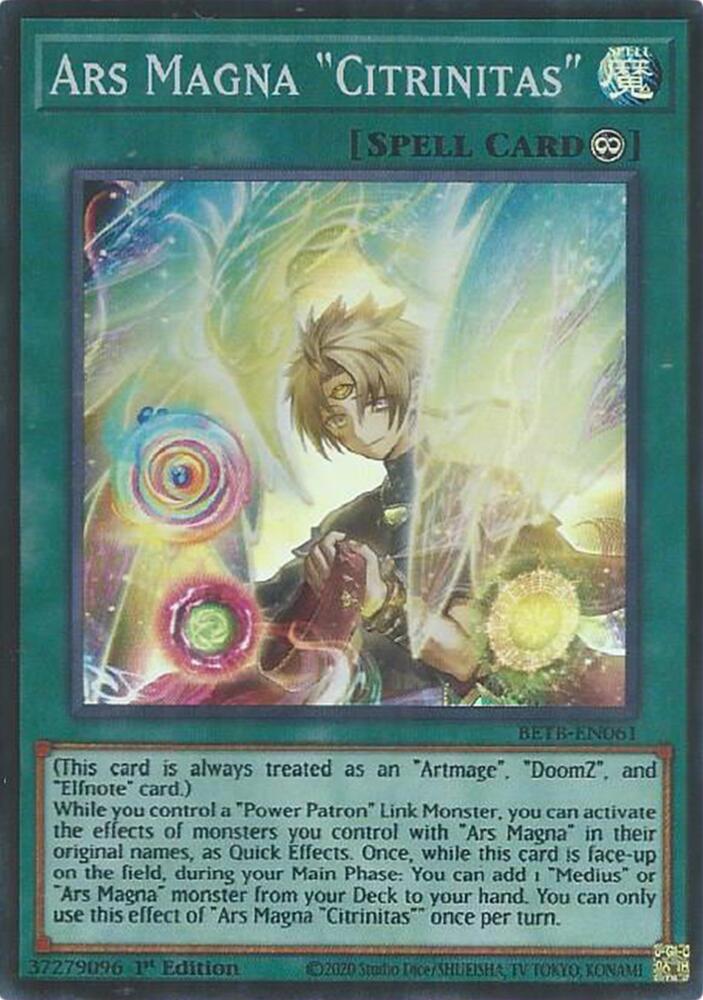 Ars Magna "Citrinitas" 1st Edition Super Rare Beyond the Brave BETB-EN061 NM