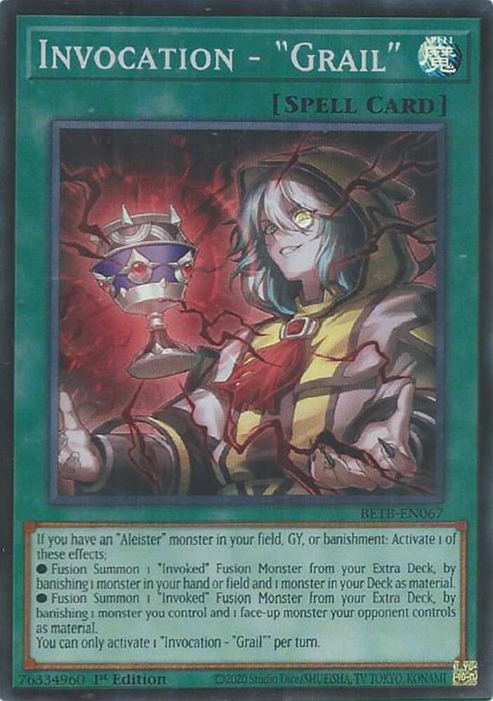 Invocation - "Grail" 1st Edition Super Rare Beyond the Brave BETB-EN067 NM