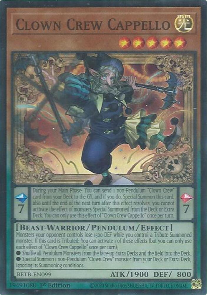 Clown Crew Cappello 1st Edition Super Rare Beyond the Brave BETB-EN099 NM