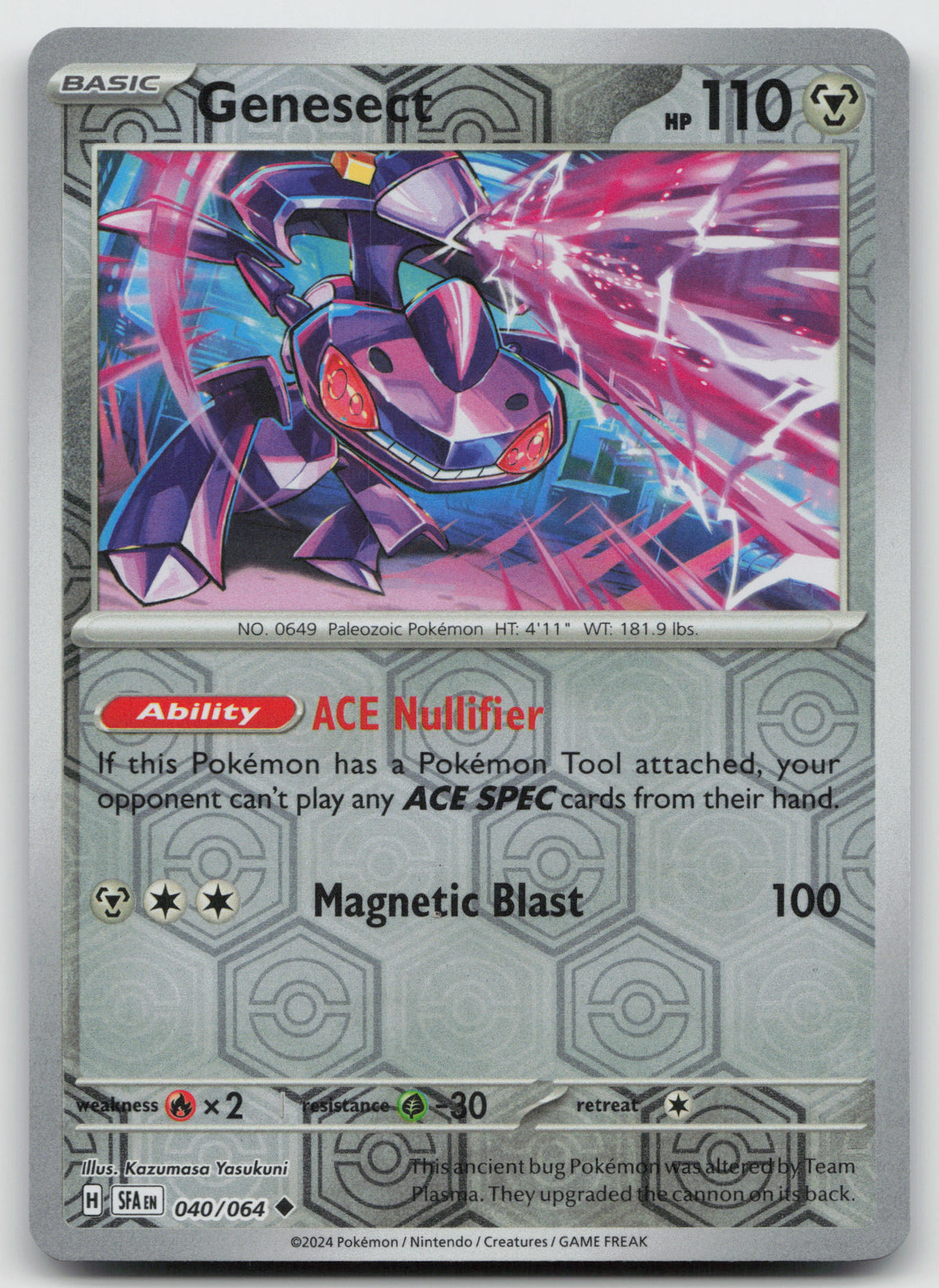 Genesect Uncommon Reverse Holo SV: Shrouded Fable 040/064 NM