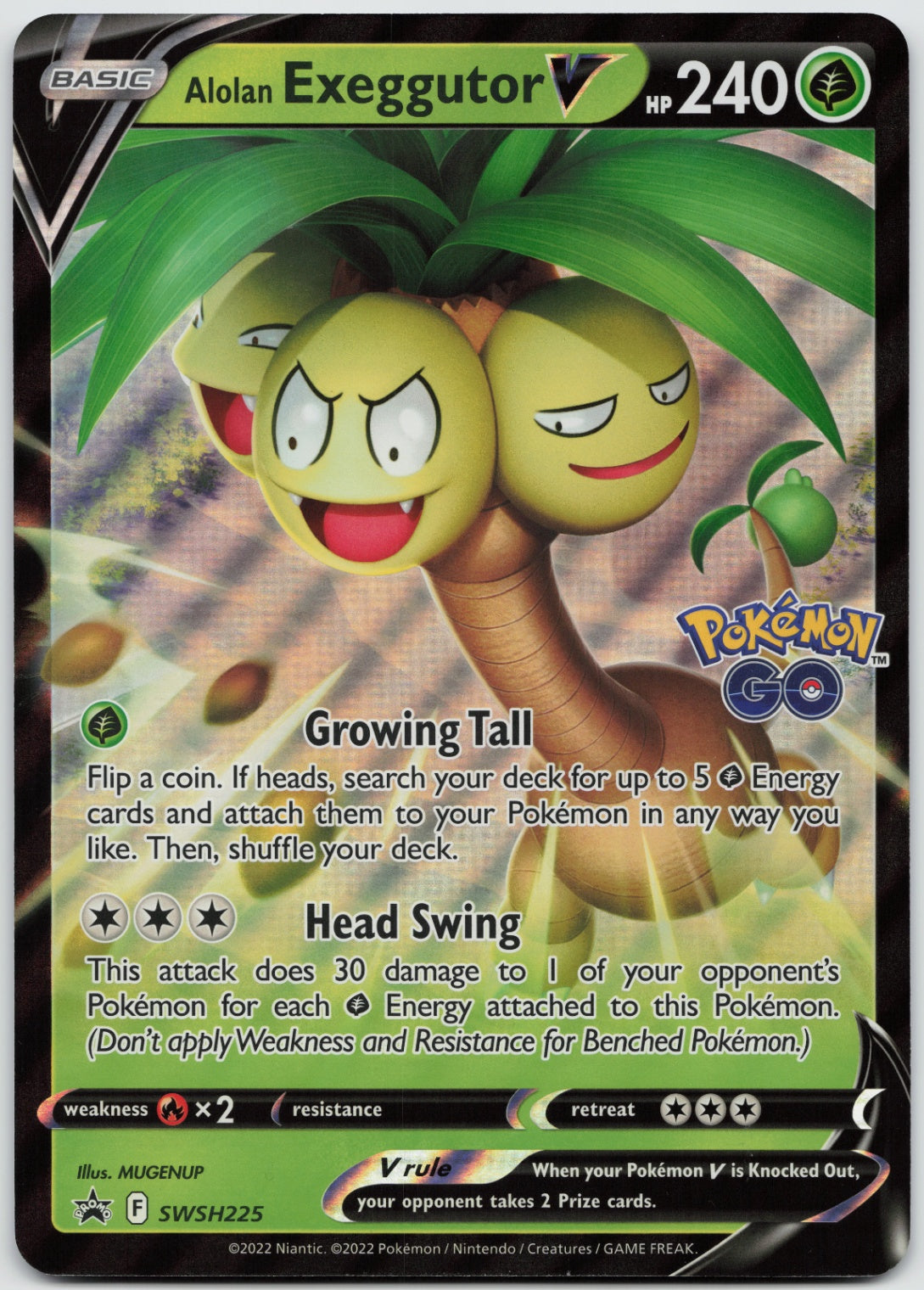 Alolan Exeggutor V JUMBO Holofoil SWSH: Sword & Shield Promo Cards SWSH225 NM