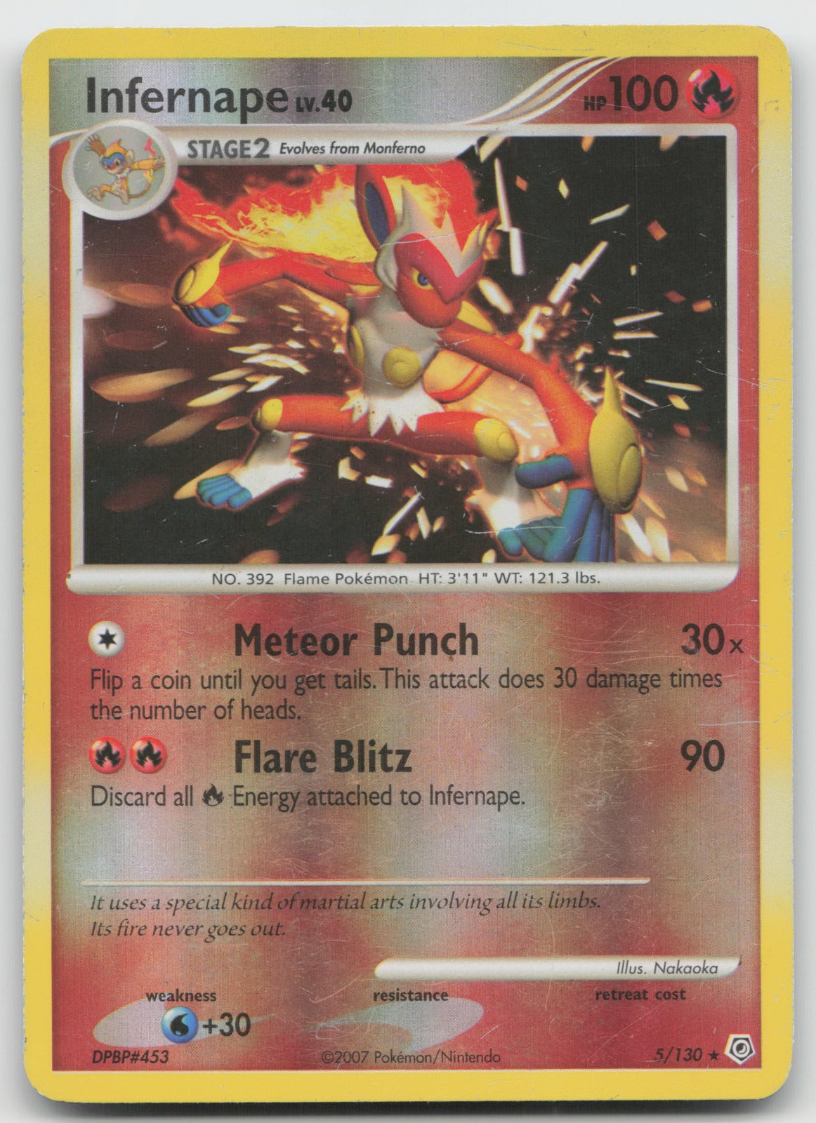 Infernape Holo Rare Reverse Holo Diamond and Pearl 5/130 MP