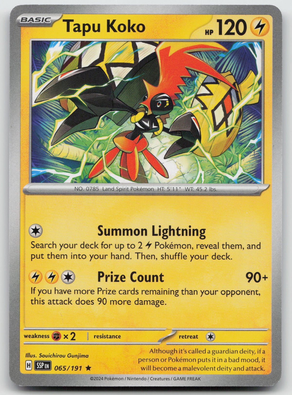 Tapu Koko - Non Holo Normal Deck Exclusives 065/191 NM