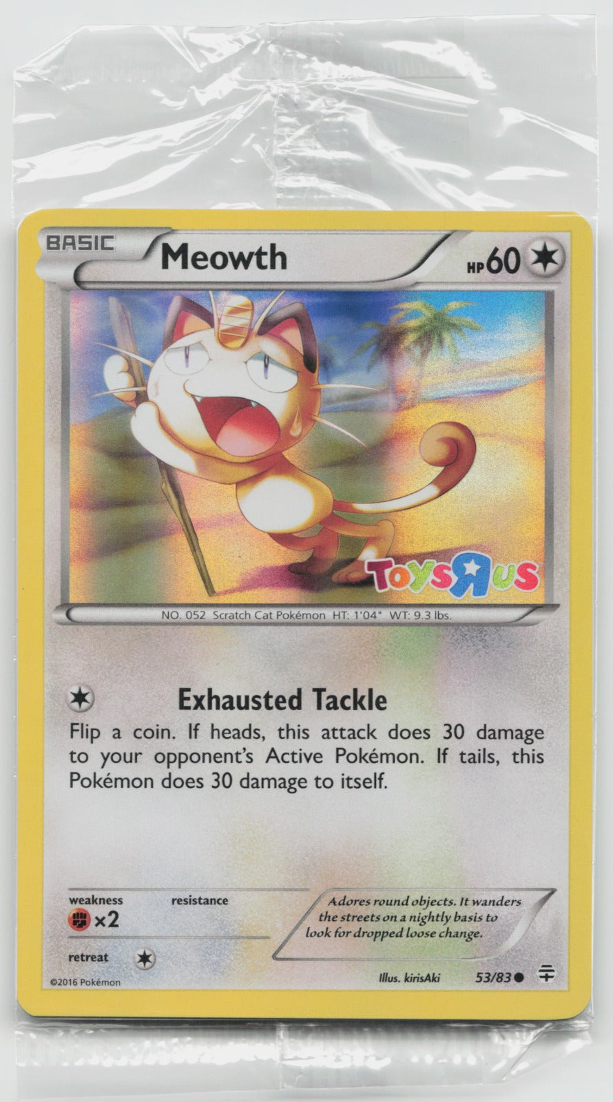 Meowth - 53/83 (Toys R Us Promo) Promo Holo XY Generations NM SEALED