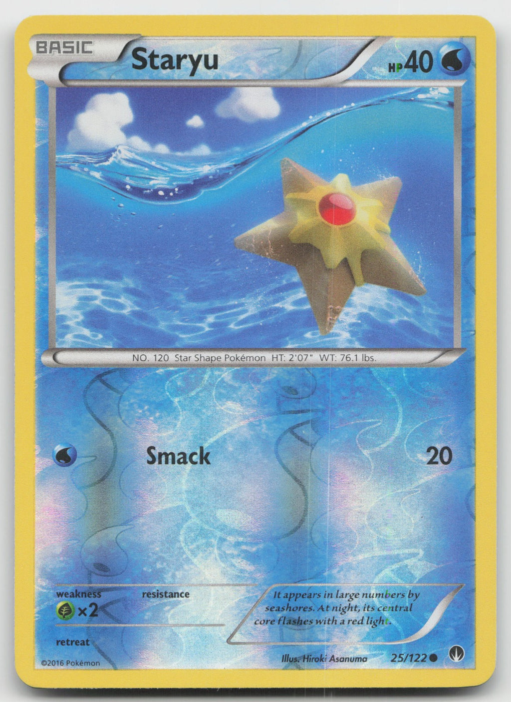 Staryu Common Reverse Holo XY - BREAKpoint 25/122 LP