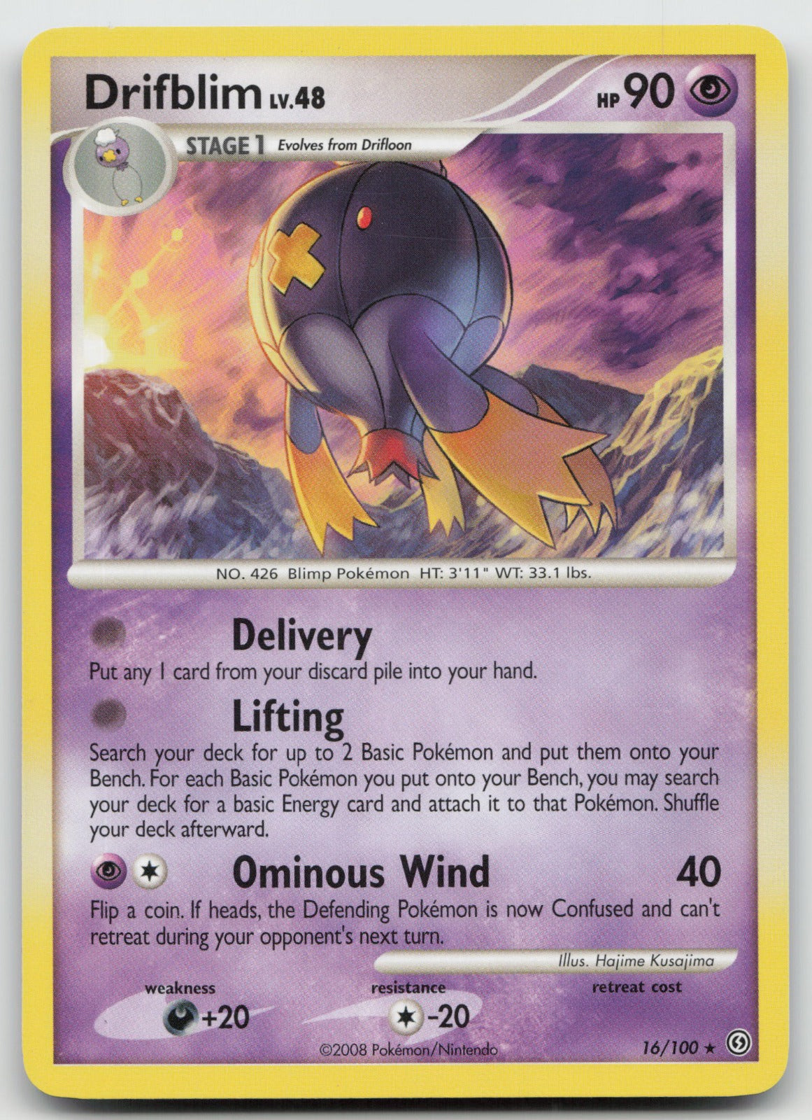 Drifblim Rare Stormfront 16/100 NM