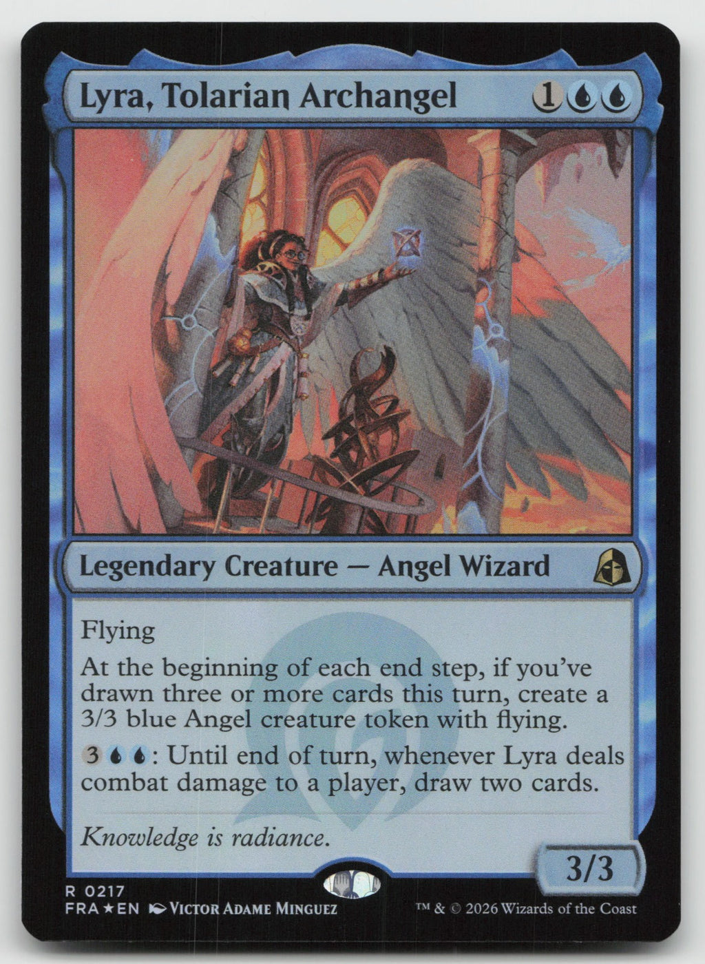 Lyra, Tolarian Archangel R Foil Reality Fracture 217 NM