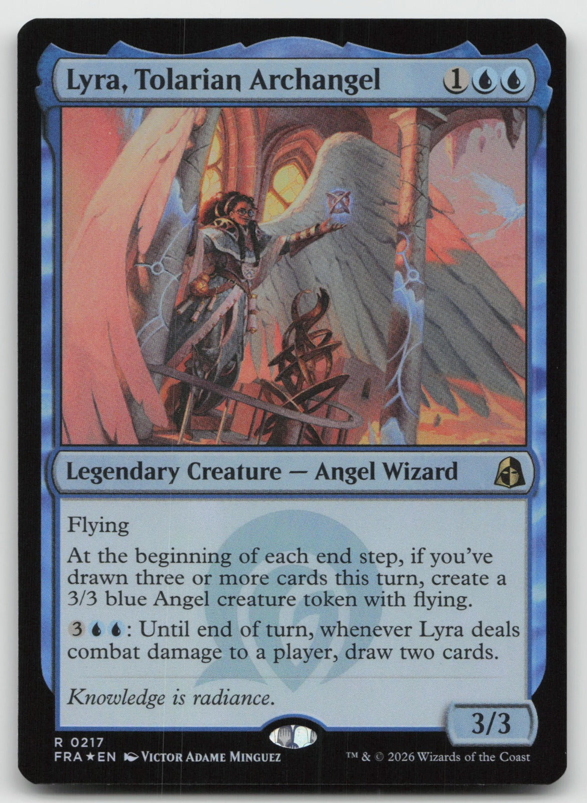 Lyra, Tolarian Archangel R Foil Reality Fracture 217 NM