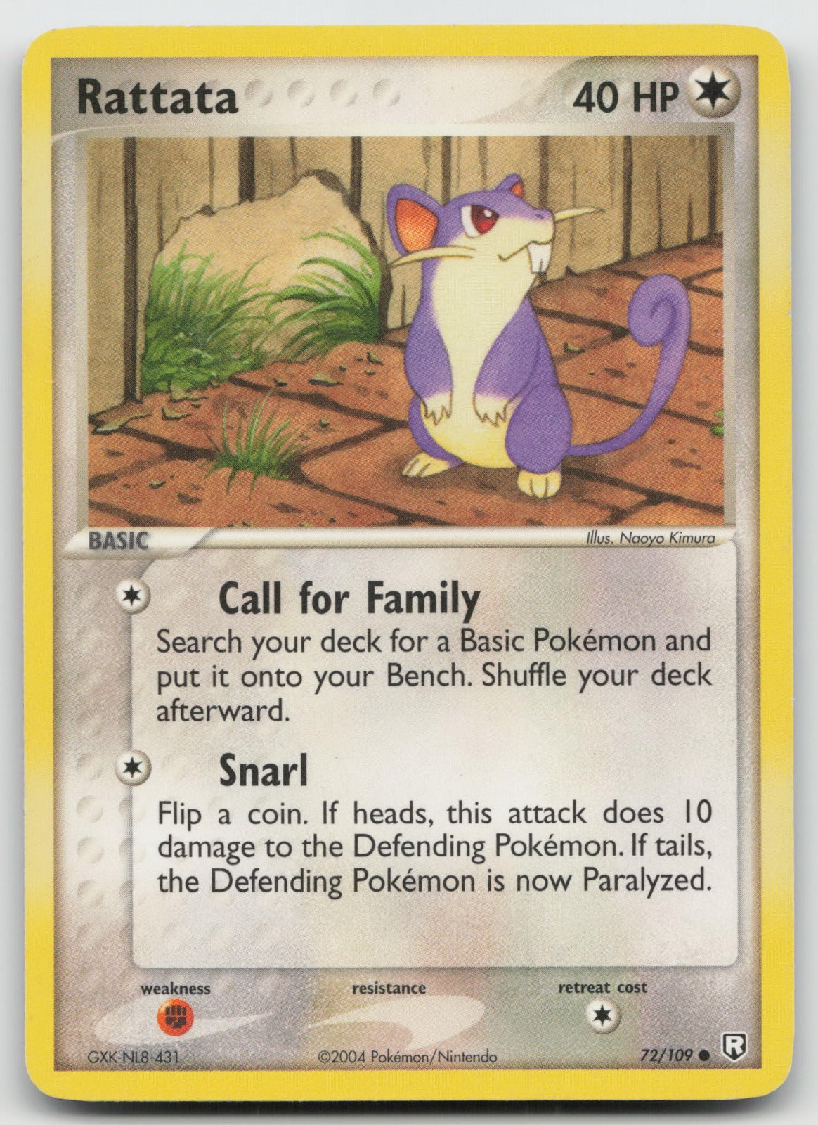 Rattata Common Team Rocket Returns 72/109 DMG