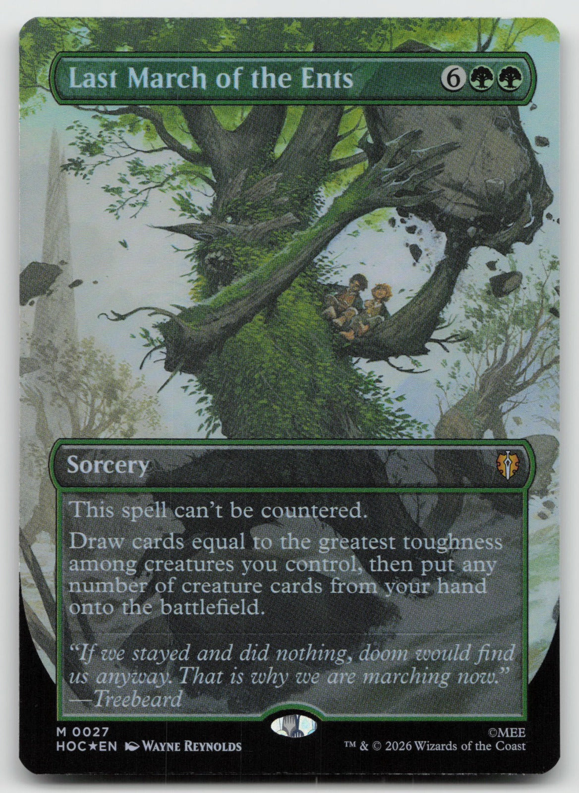 Last March of the Ents (Borderless) M Foil The Hobbit: Eternal-Legal 27 NM