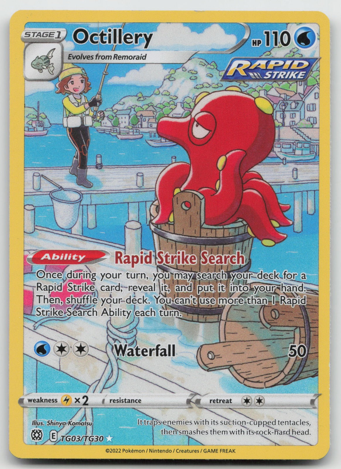 Octillery Holo Ultra Rare SWSH09: Brilliant Stars Trainer Gallery TG03/TG30 NM