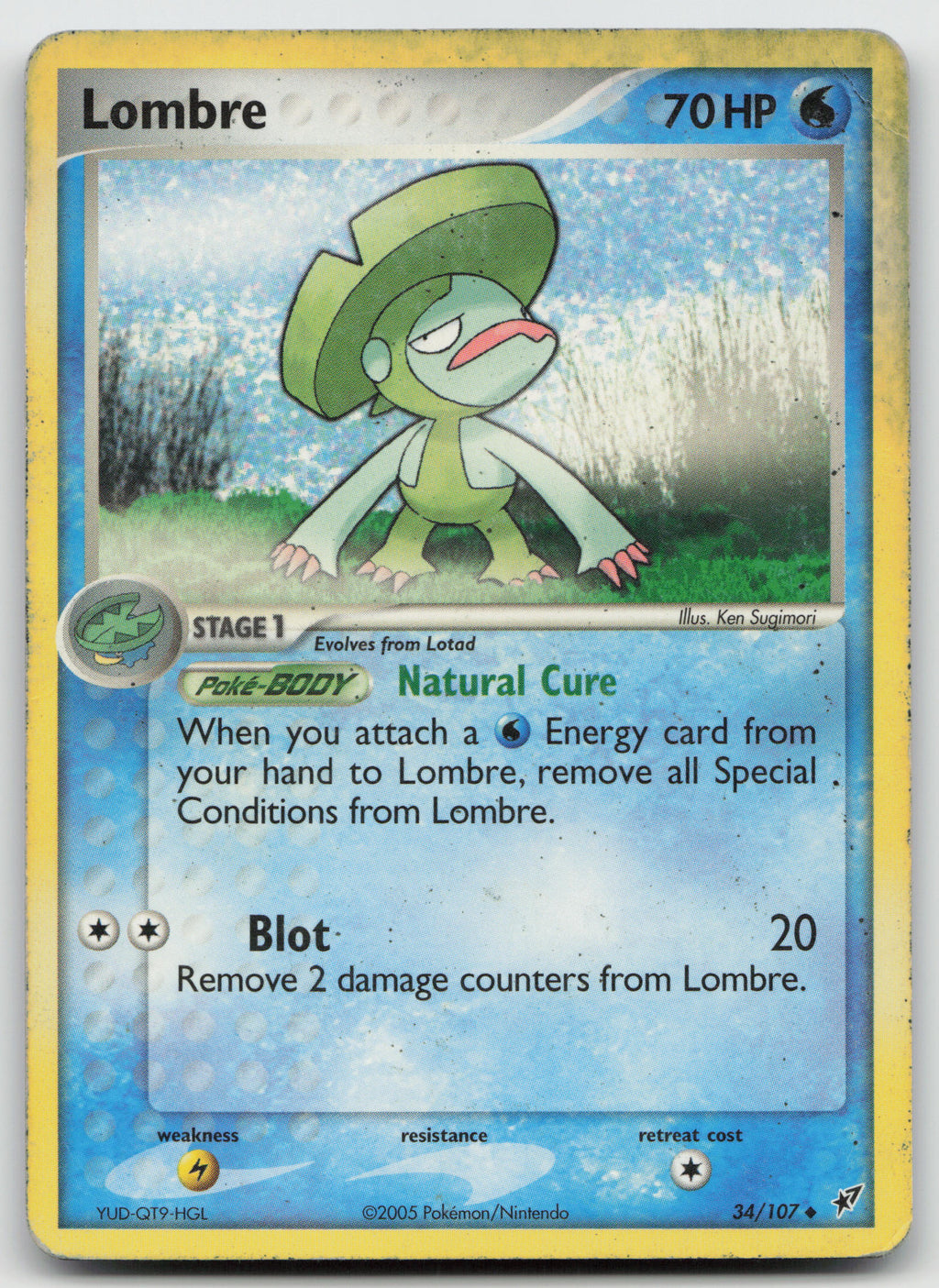 Lombre Uncommon Normal Deoxys 34/107 DMG