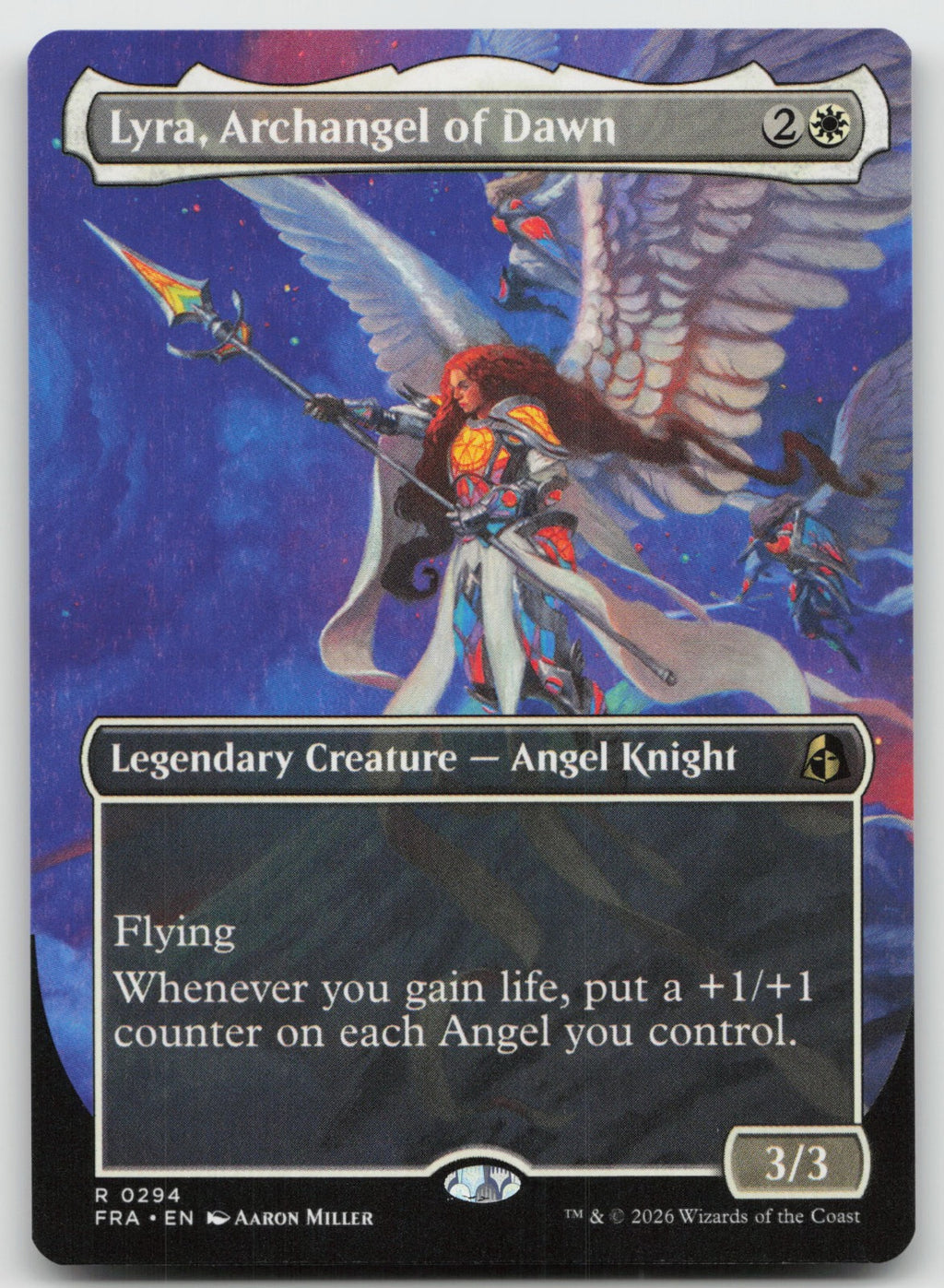 Lyra, Archangel of Dawn (Borderless) R Reality Fracture 294 NM