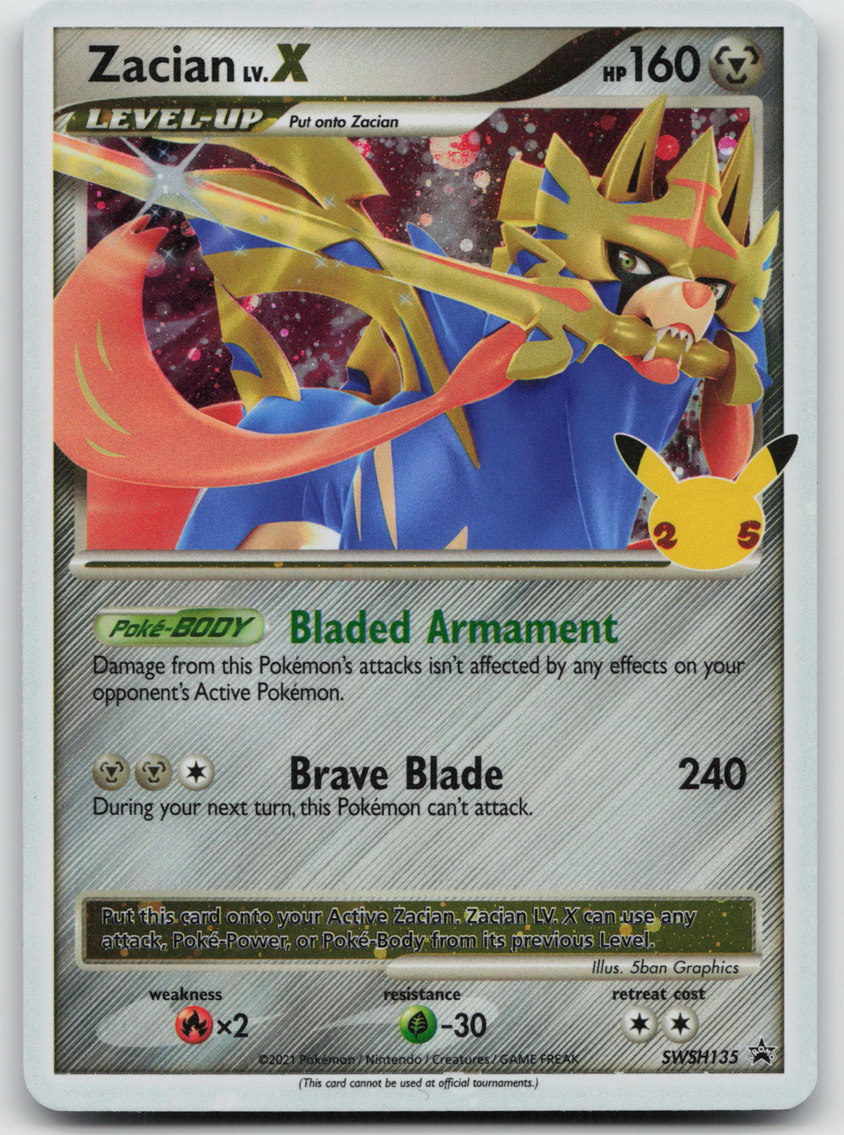 Zacian LV. X Promo Holo SWSH: Sword & Shield Promo Cards SWSH135 VLP