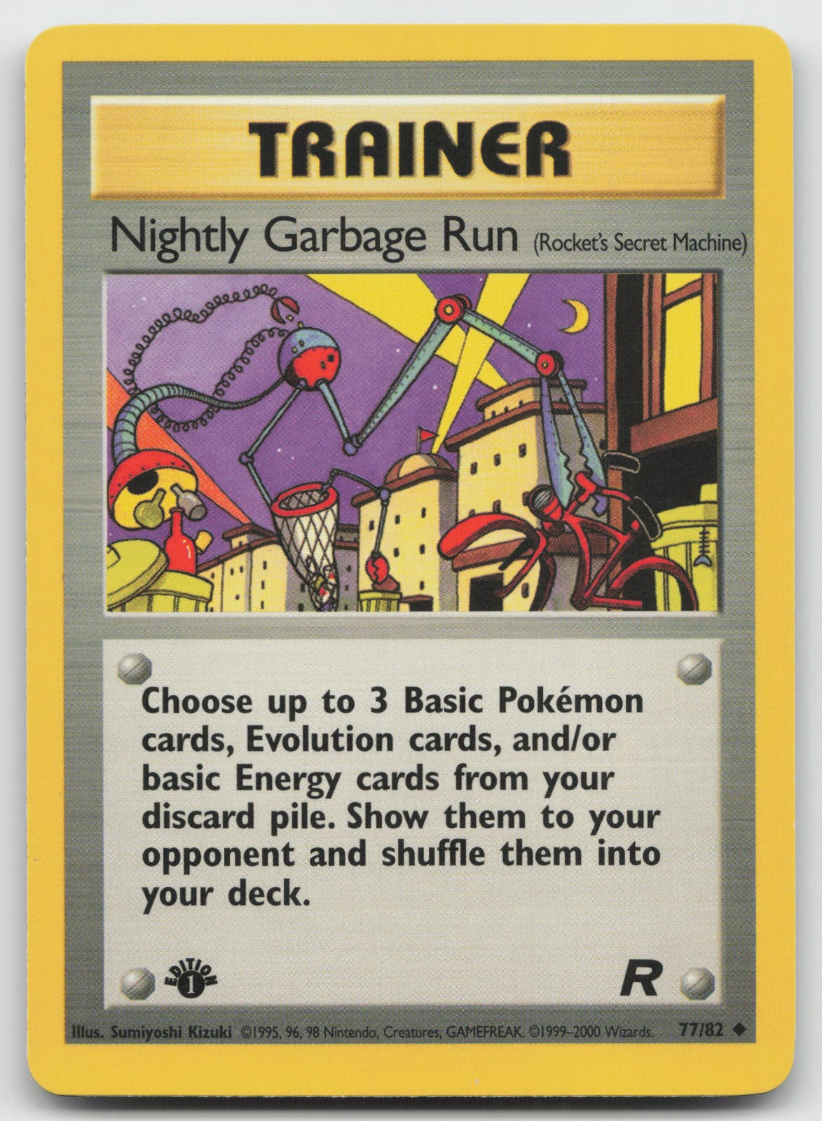Nightly Garbage Run (Rocket's Secret Machine) 1st Edition Team Rocket 77/82 LP
