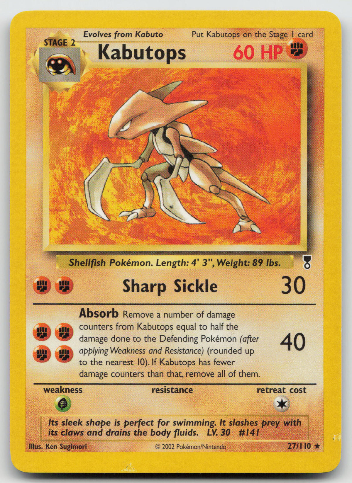 Kabutops Rare Normal Legendary Collection 27/110 LP