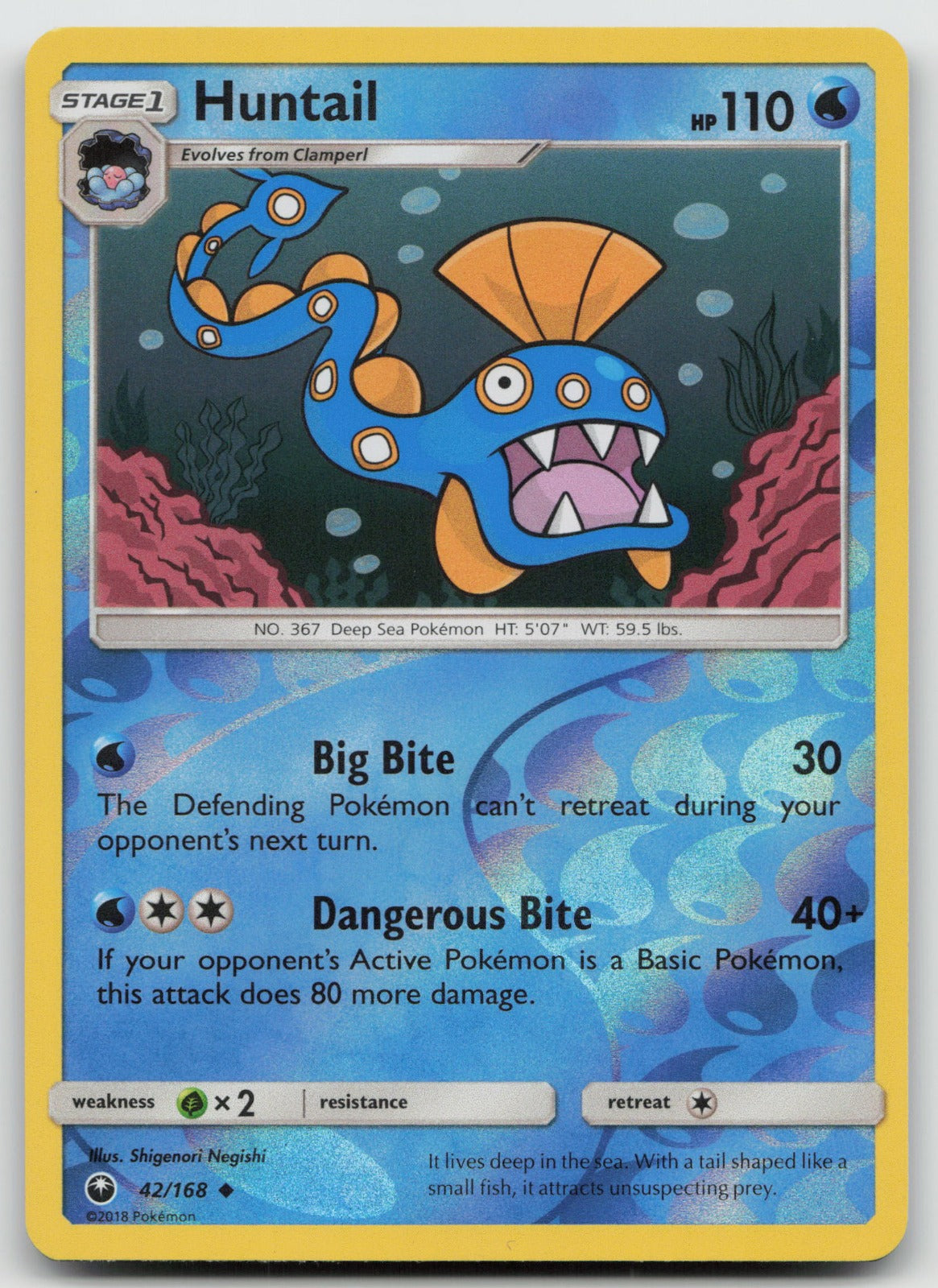 Huntail Reverse Holo Uncommon SM - Celestial Storm 42/168 NM