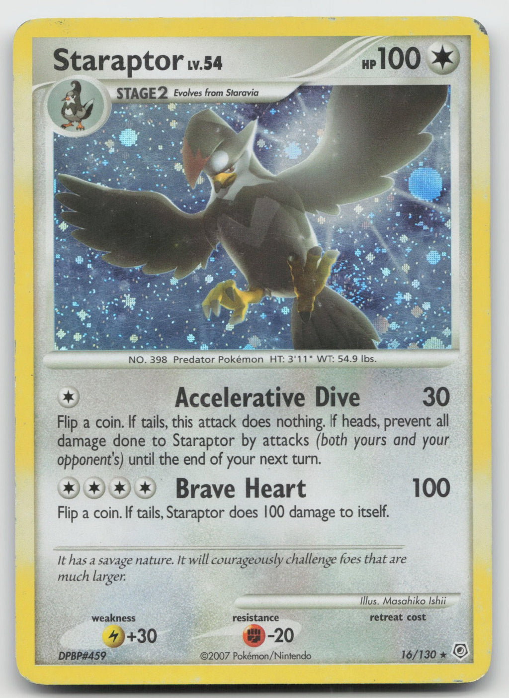 Staraptor Holo Rare Diamond and Pearl 16/130 MP
