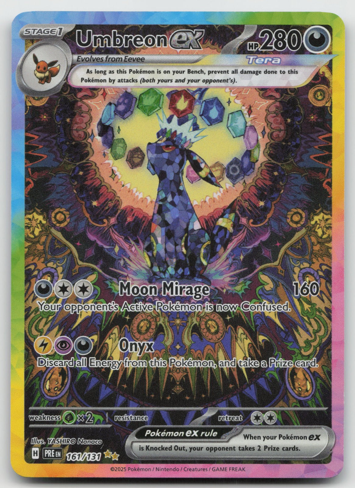 Umbreon ex Holo Special Illustration Rare SV: Prismatic Evolutions 161/131 NM
