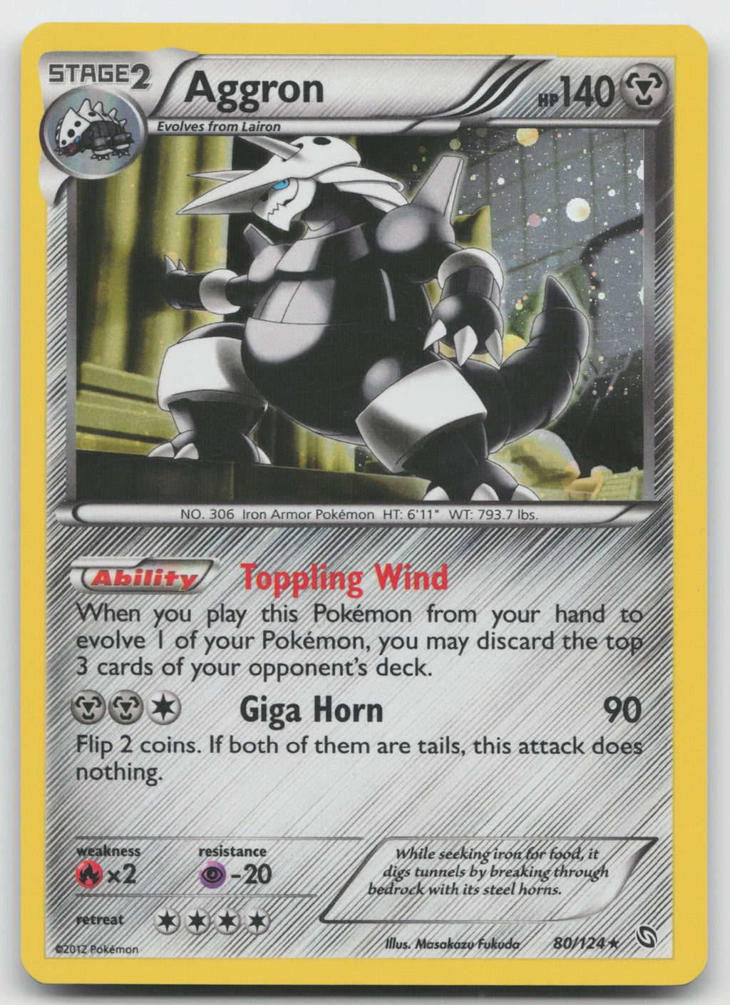 Aggron Cosmos Holo Rare Dragons Exalted 80/124 LP
